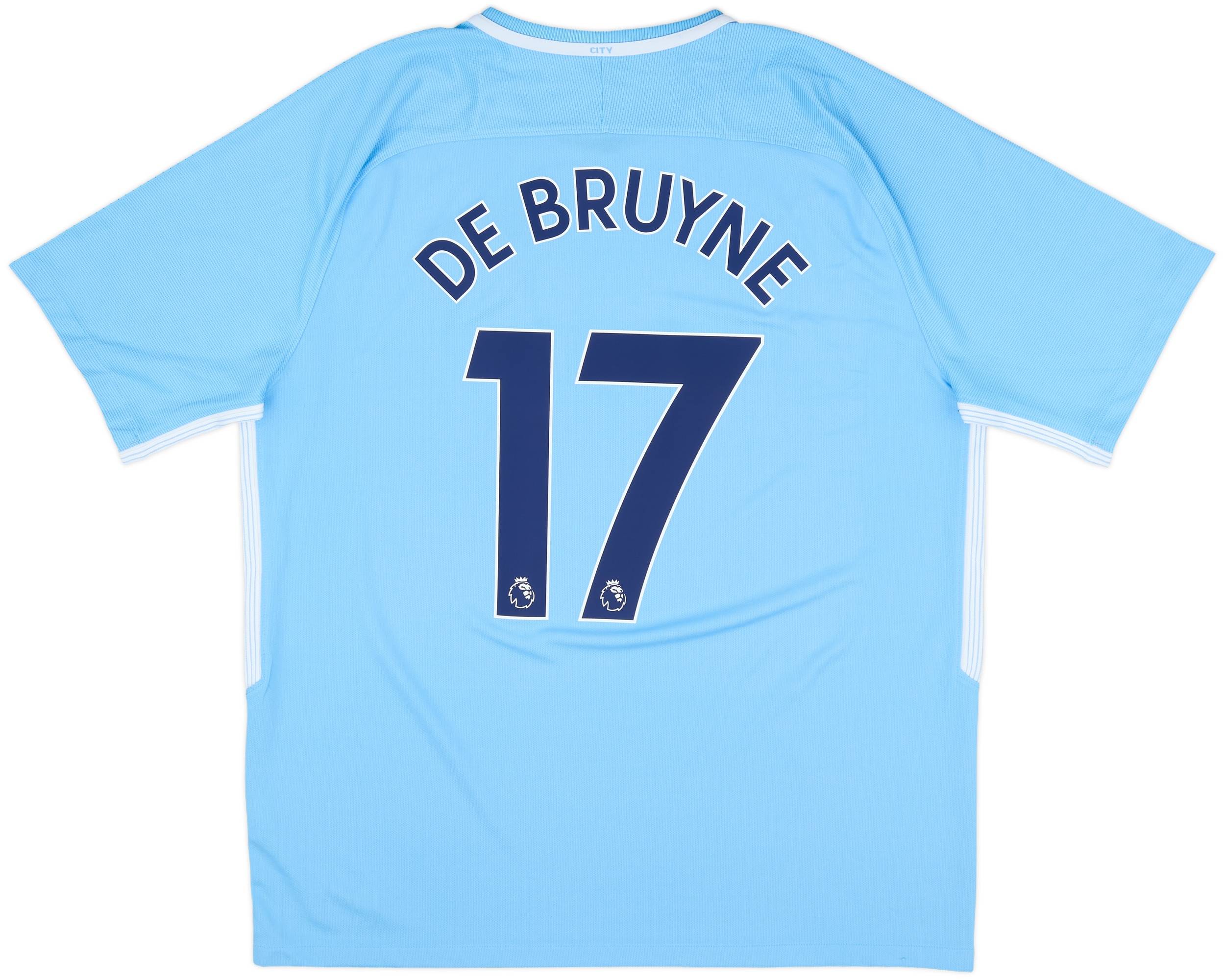 2017-18 Manchester City Home Shirt De Bruyne #17 - 8/10 - (XL)