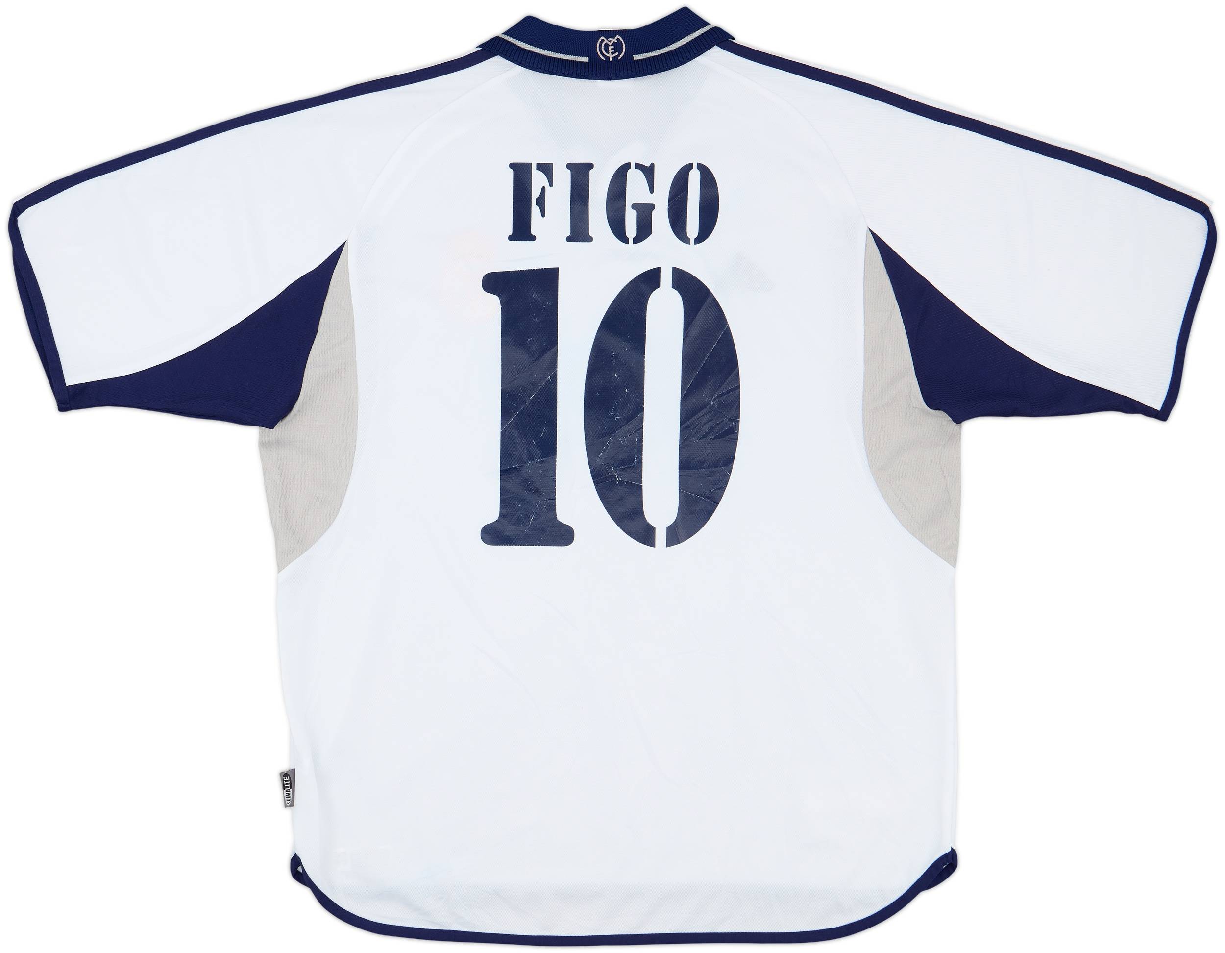2000-01 Real Madrid Home Shirt Figo #10 - 5/10 - (XL)