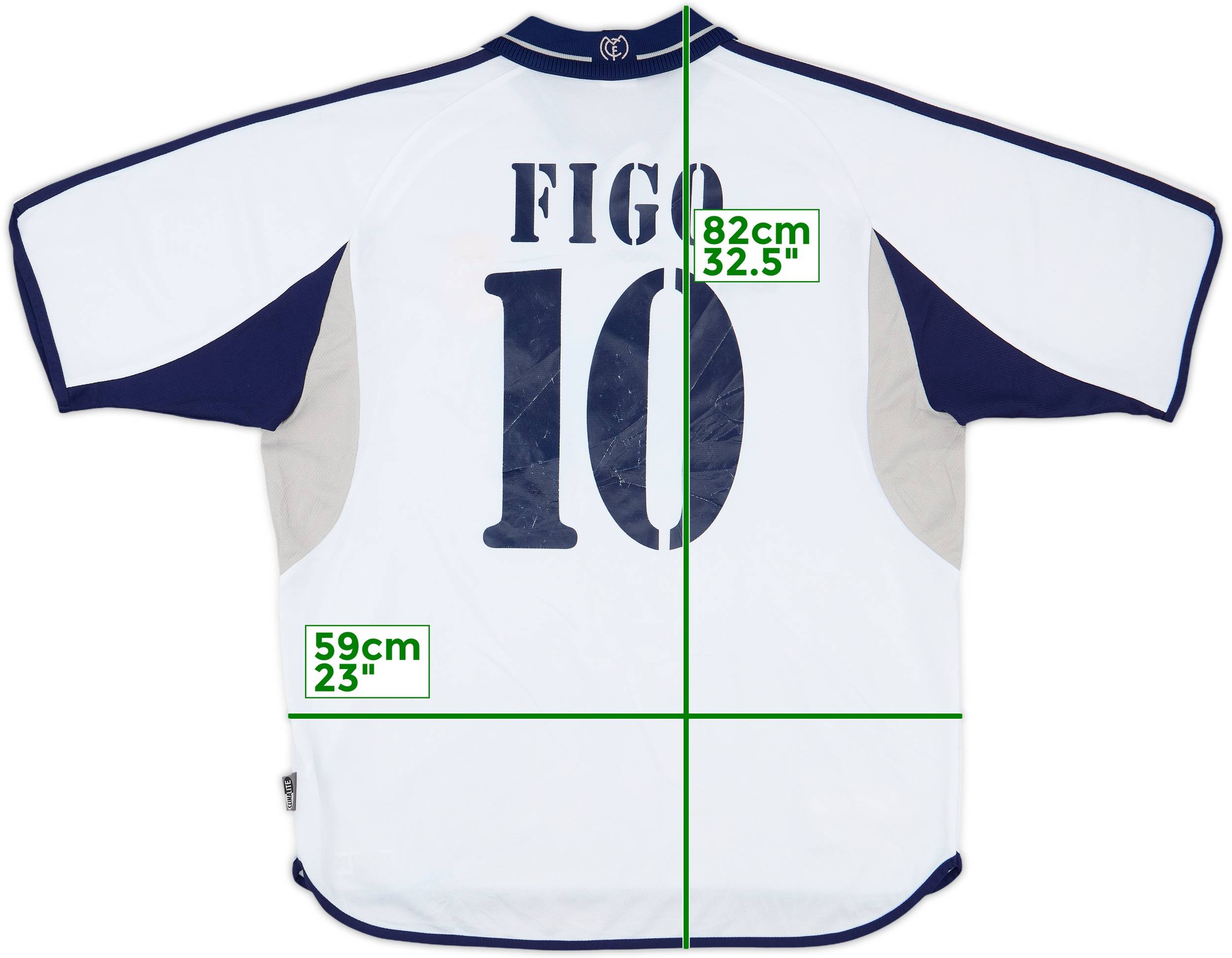 2000-01 Real Madrid Home Shirt Figo #10 - 5/10 - (XL)