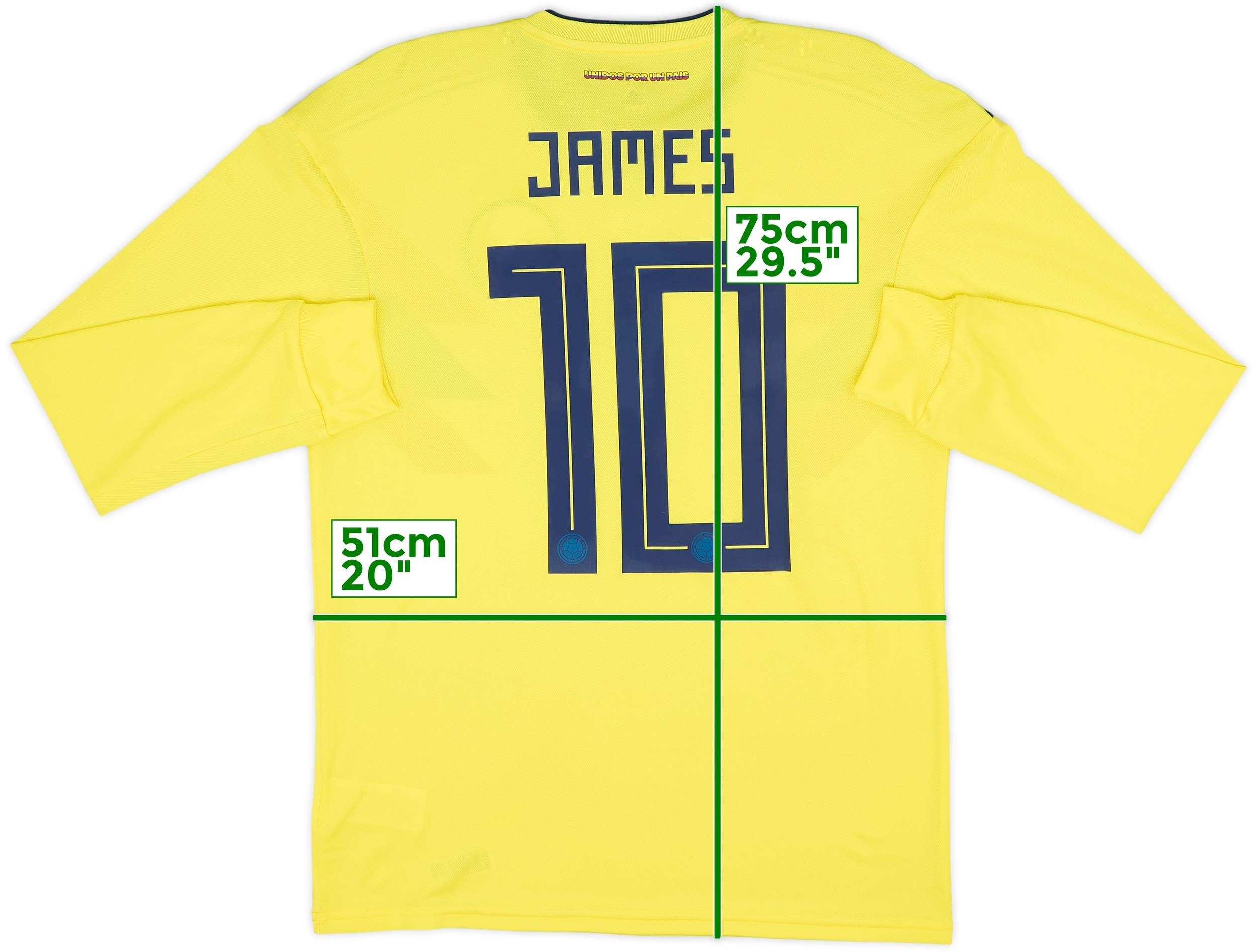 2018-19 Colombia Home L/S Shirt James #10 (M)