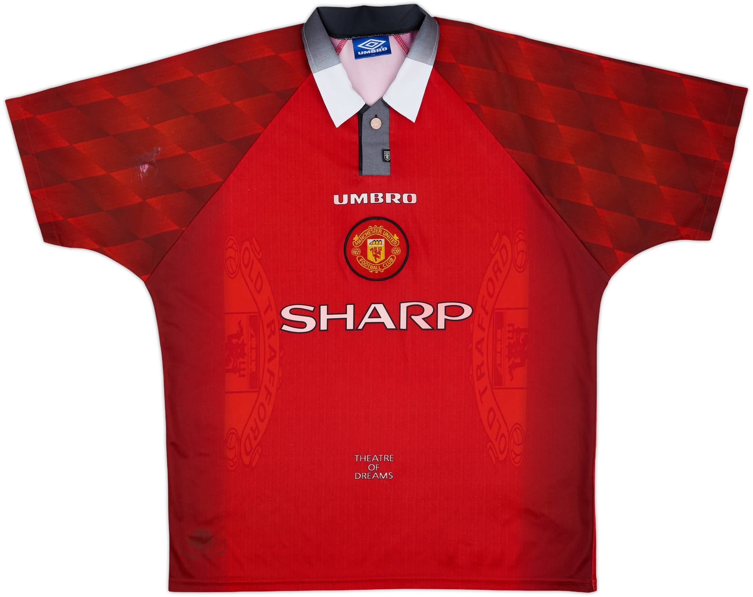 1996-98 Manchester United Home Shirt - 4/10 - (XL)