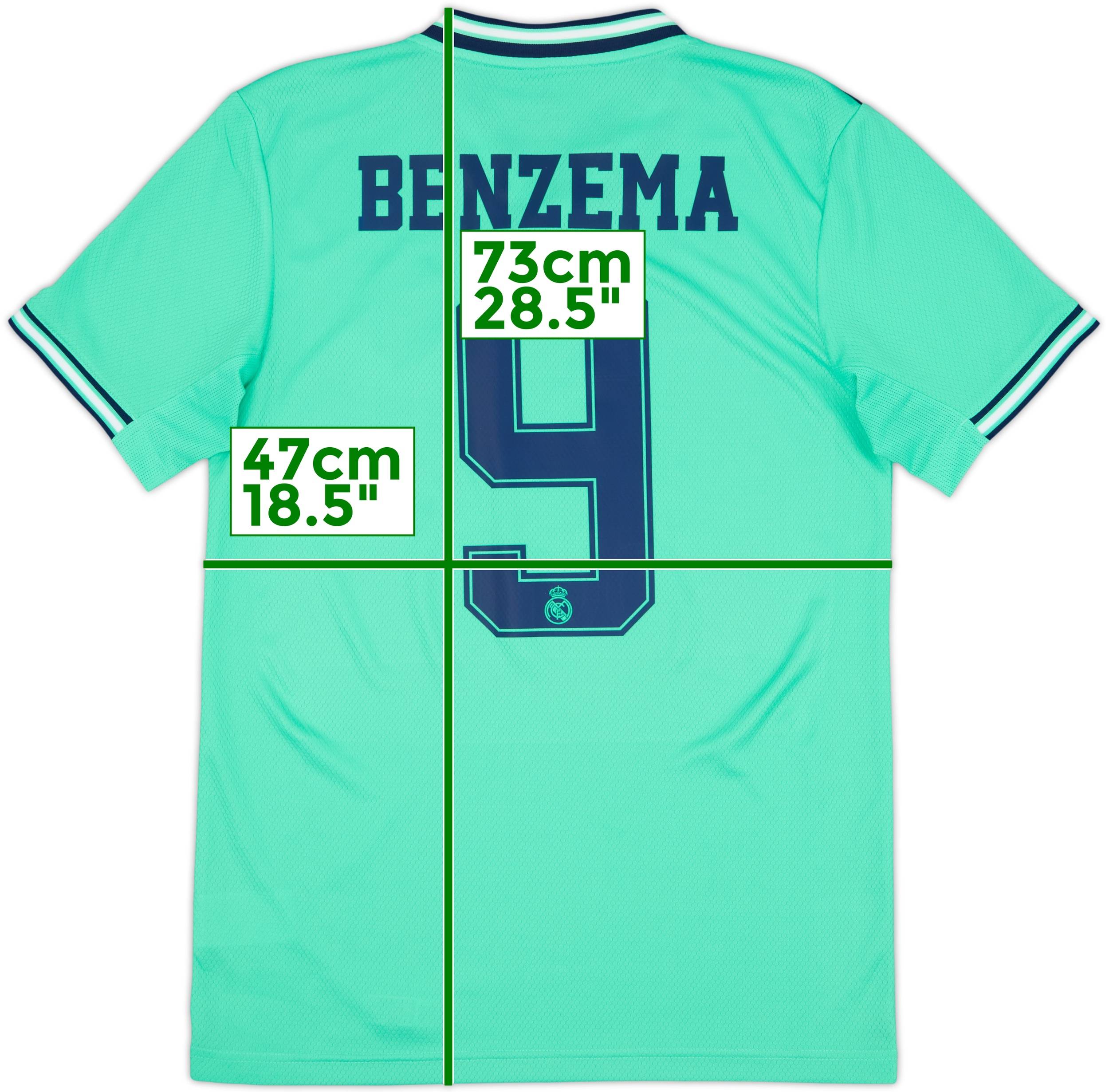 2019-20 Real Madrid Third Shirt Benzema #9 - 10/10 - (S)