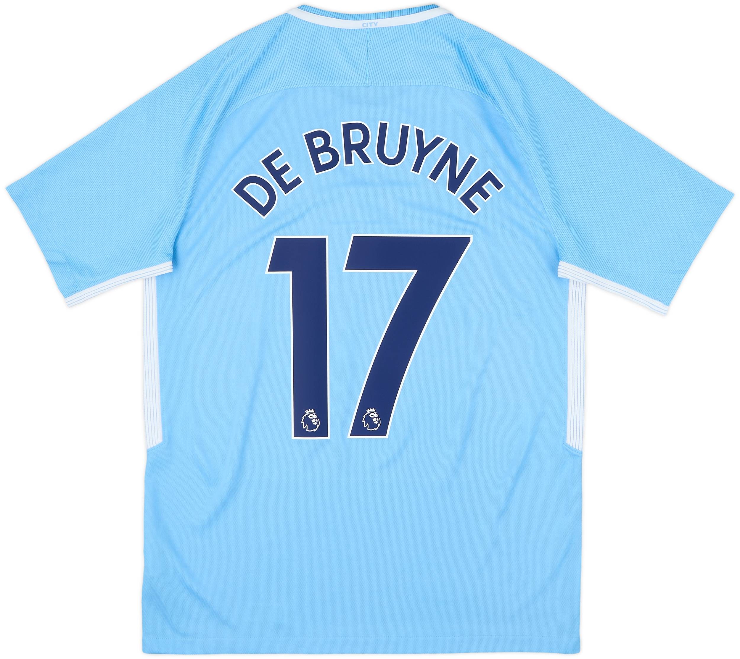 DE BRUYNE ユニフォーム 17番 【Mサイズ】 2017-18 Manchester City Home Shirt De Bruyne #17 - 9/10 - (M)