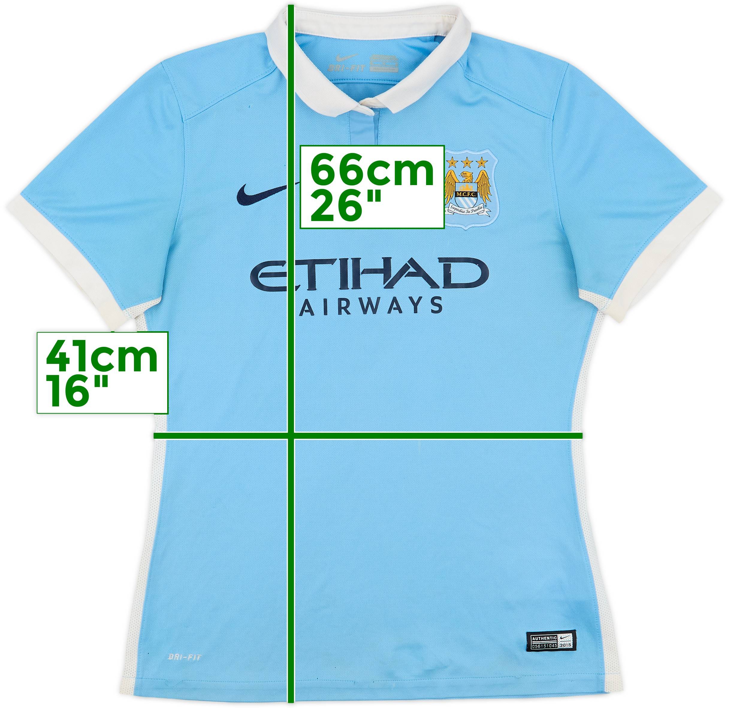 NIKE Manchester city 2015-16 ゲームシャツ MANCHESTER CITY 2015 2016 HOME FOOTBALL SHIRT SOCCER JERSEY NIKE