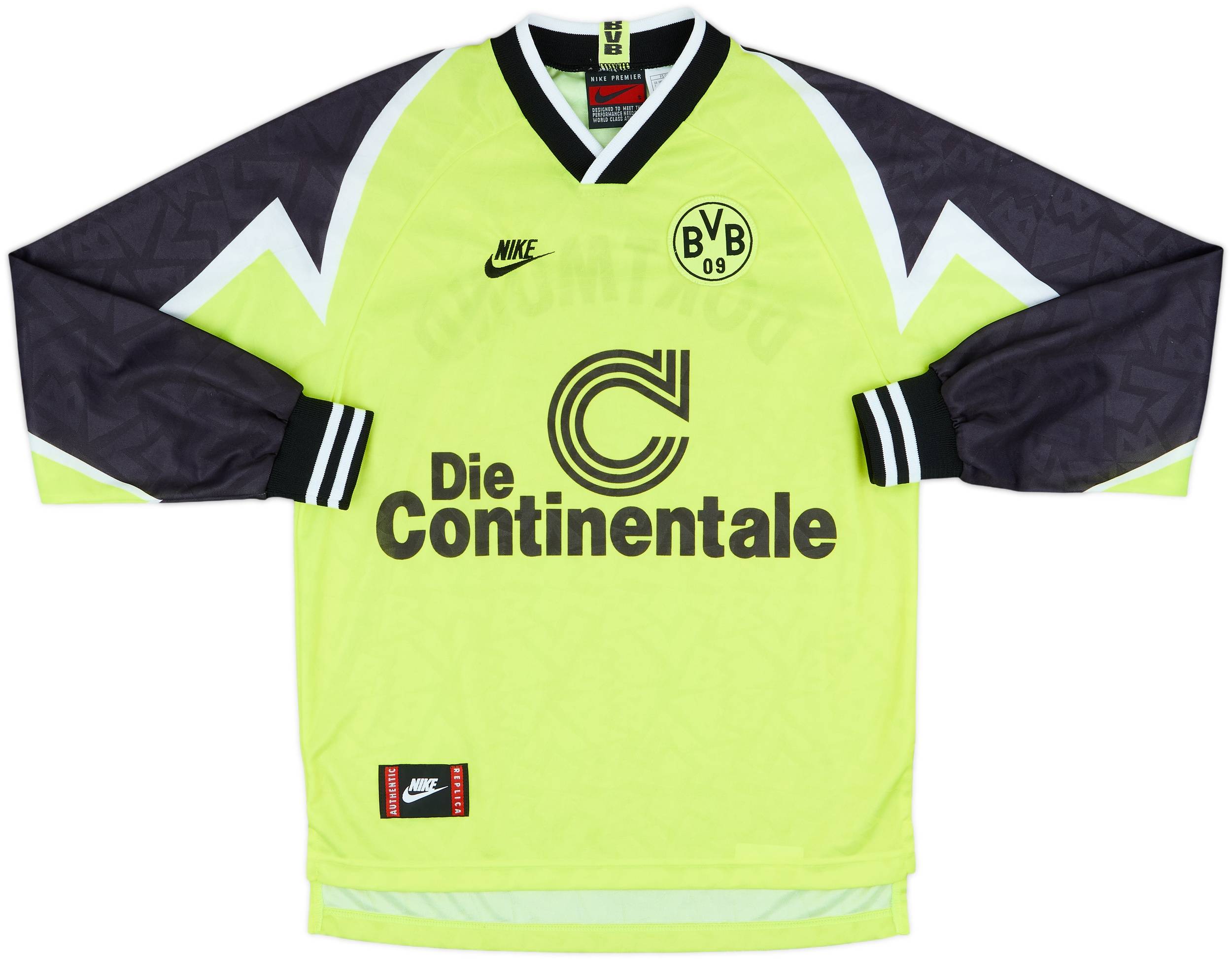 1995-96 Borussia Dortmund Home L/S Shirt - 8/10 - (S)