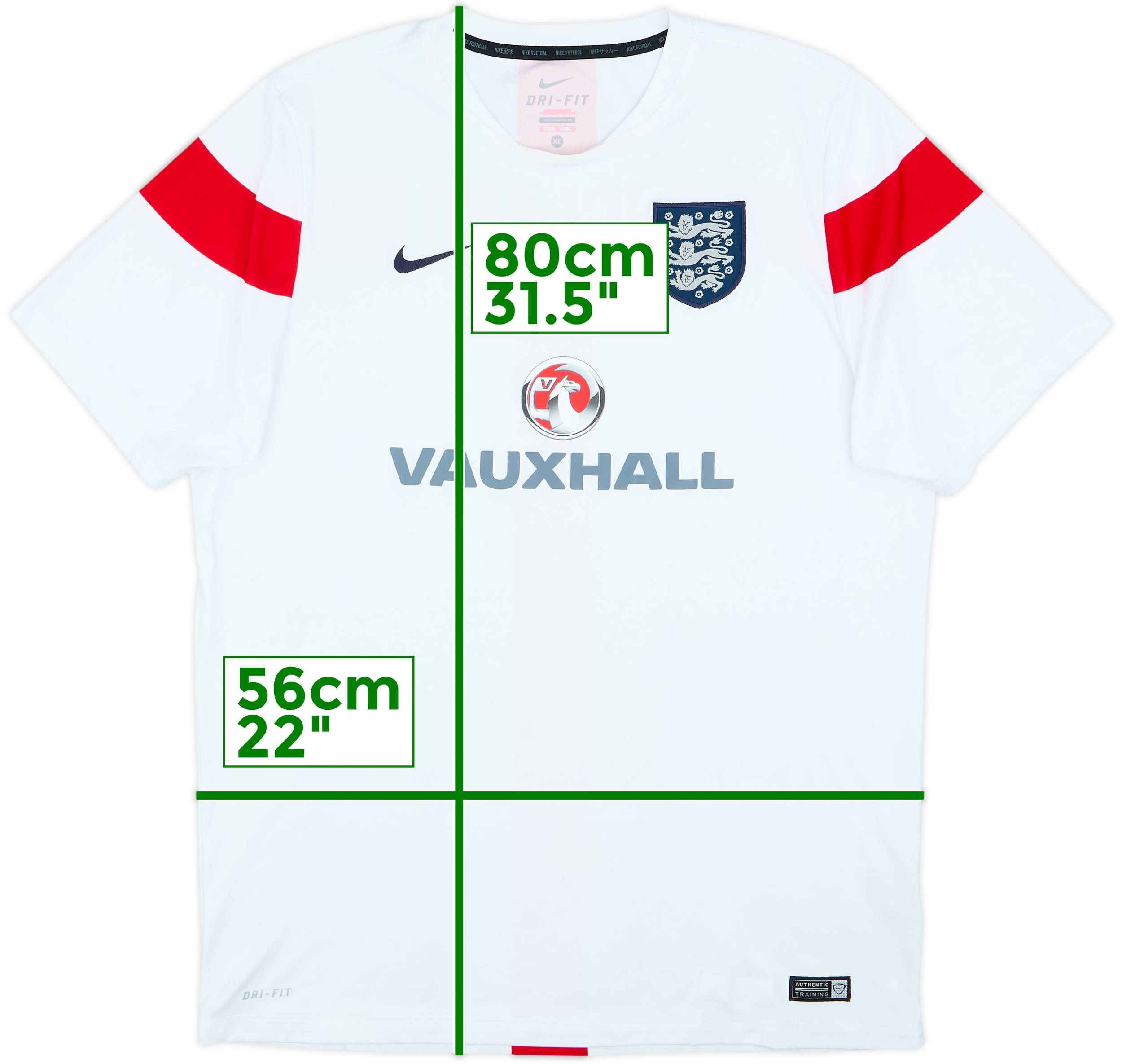 2014-15 England Nike Training Shirt - 8/10 - (XL)