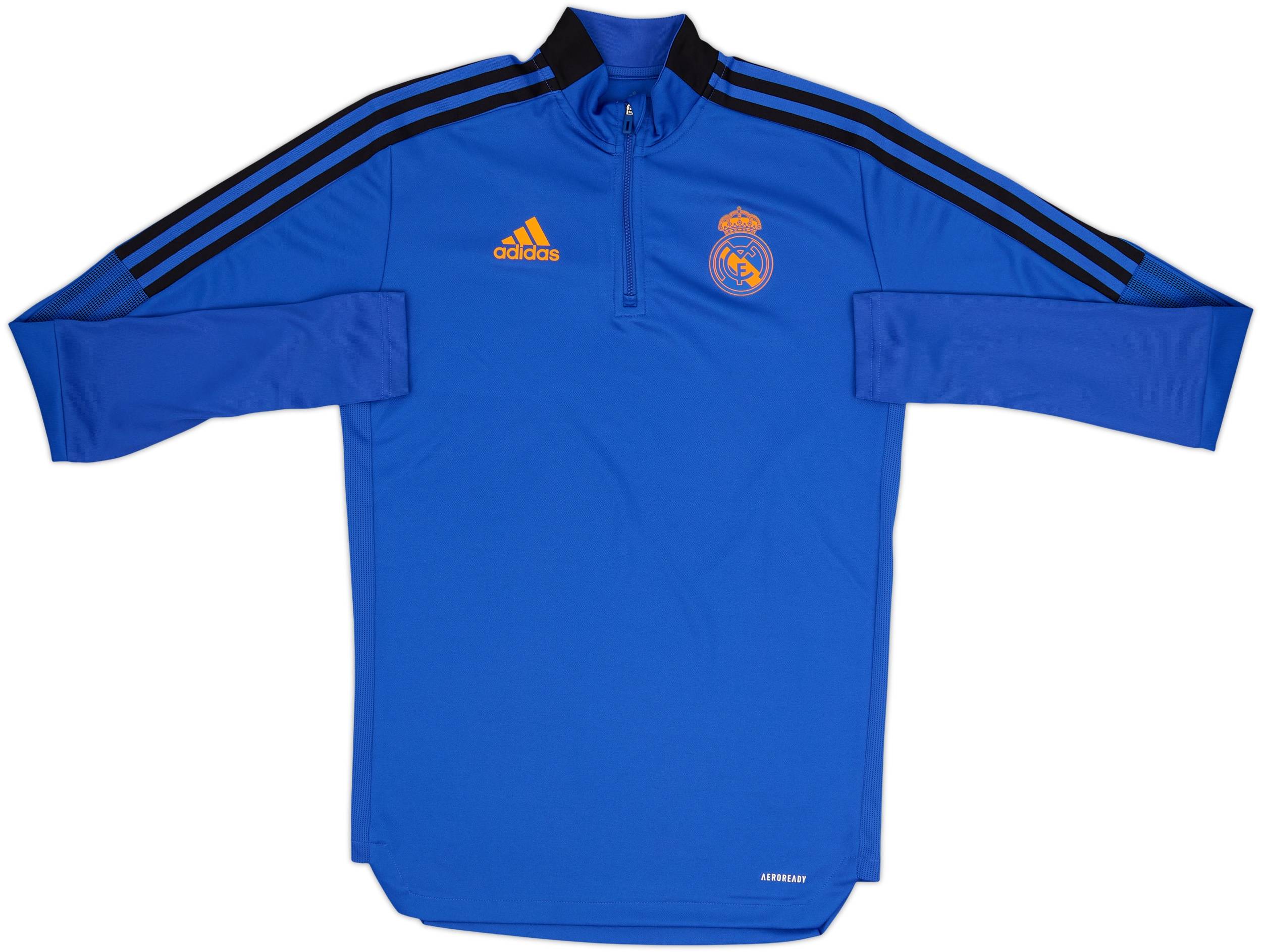 2021-22 Real Madrid adidas 1/4 Zip Drill Top - 9/10 - (S)