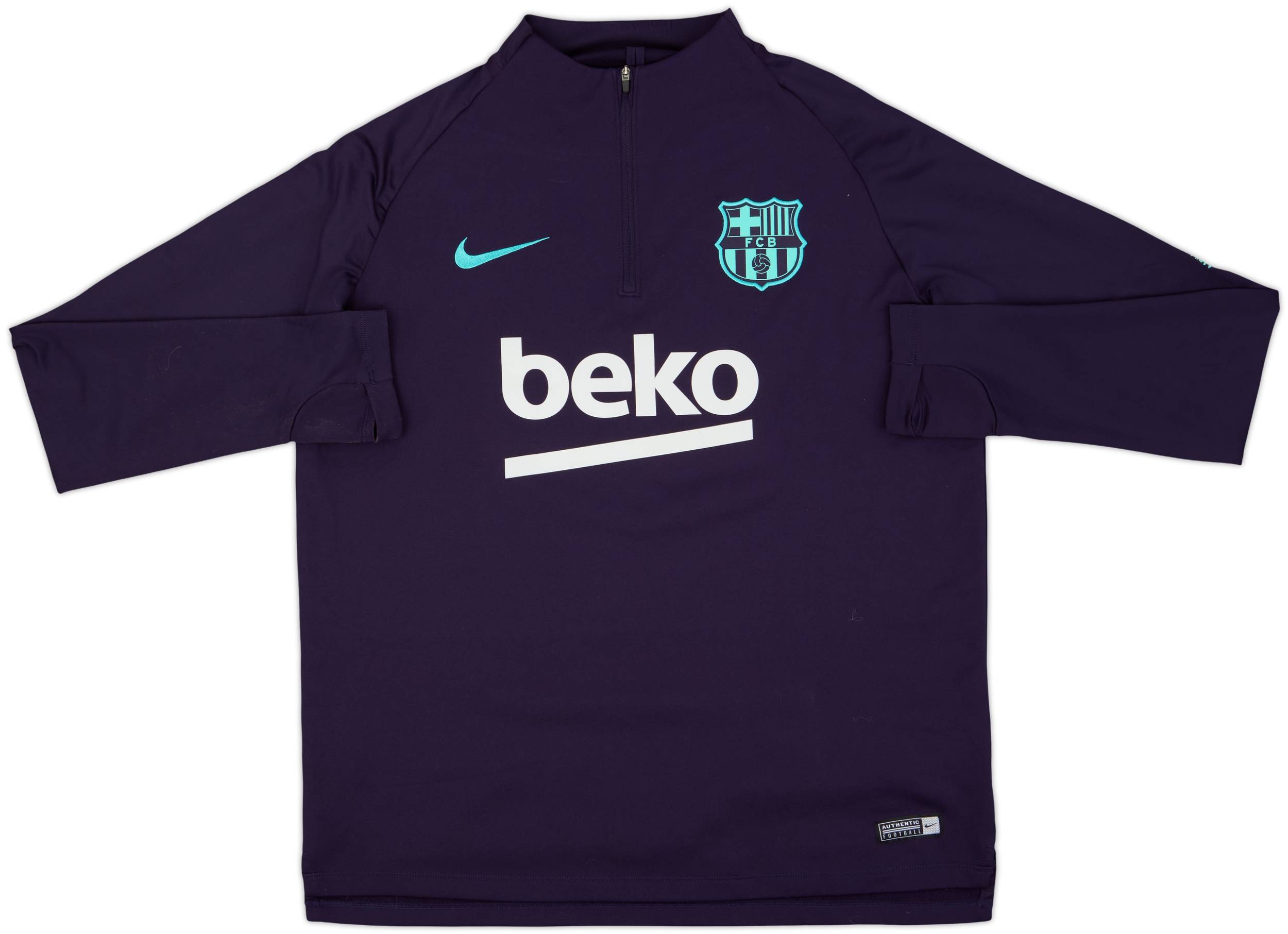 2018-19 Barcelona Nike 1/4 Zip Training Top - 7/10 - (L)