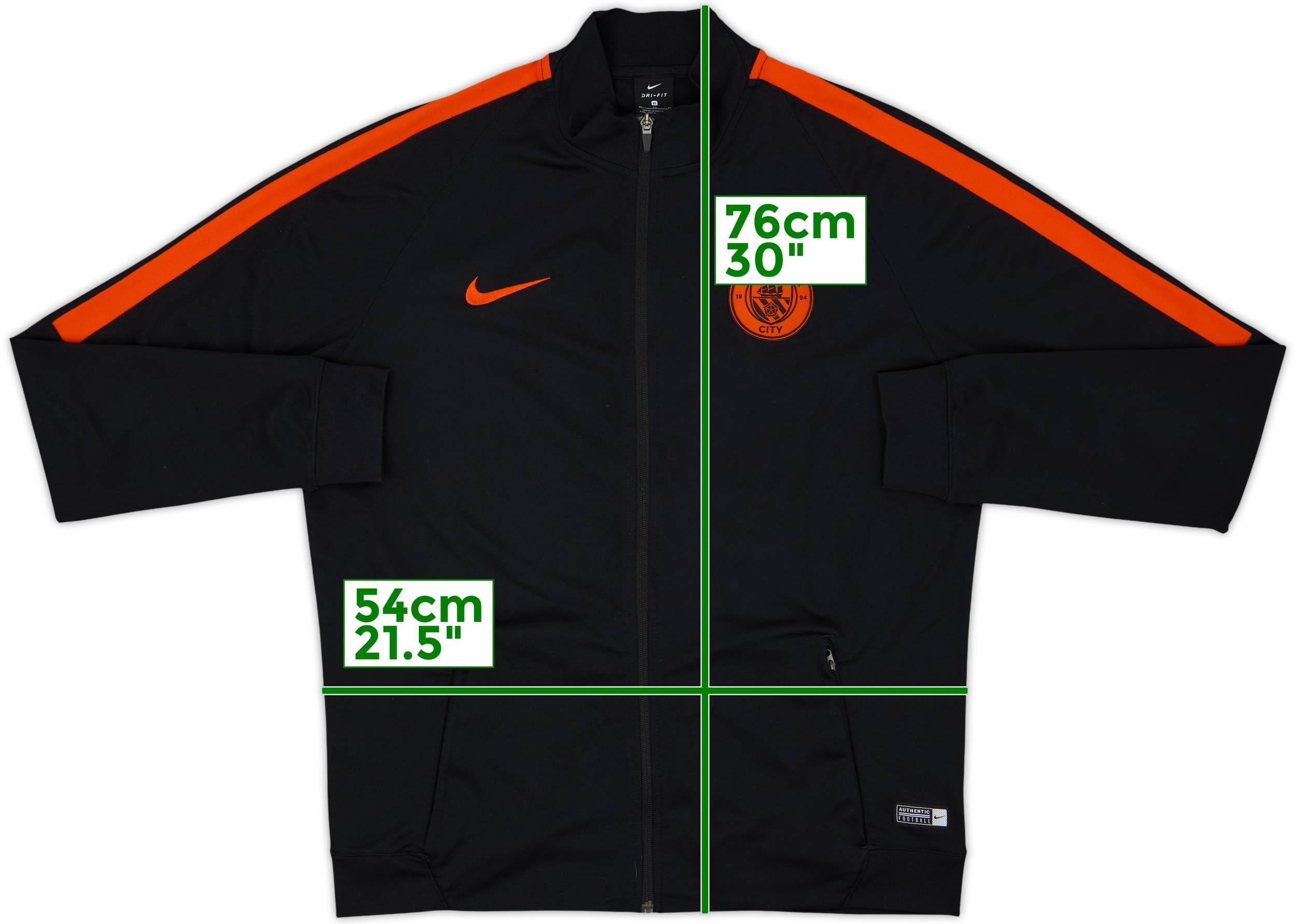 2016-17 Manchester City Nike Track Jacket - 8/10 - (XL)