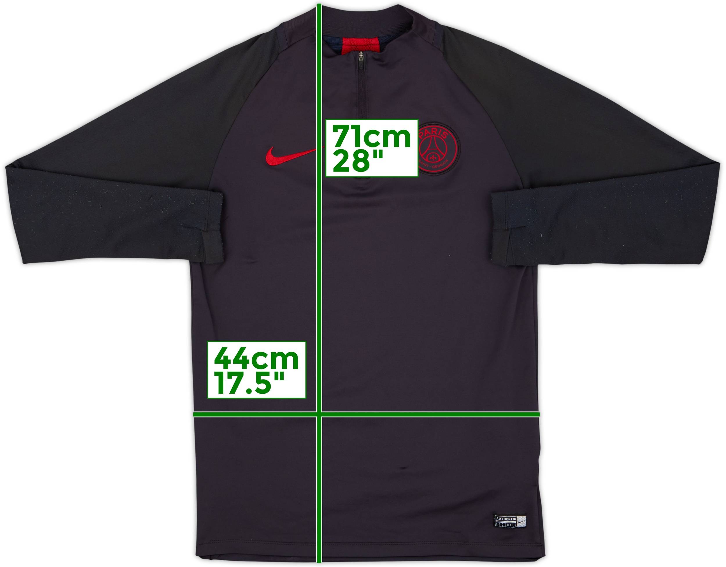 2019-20 Paris Saint-Germain Nike 1/4 Zip Training Top - 8/10 - (S)