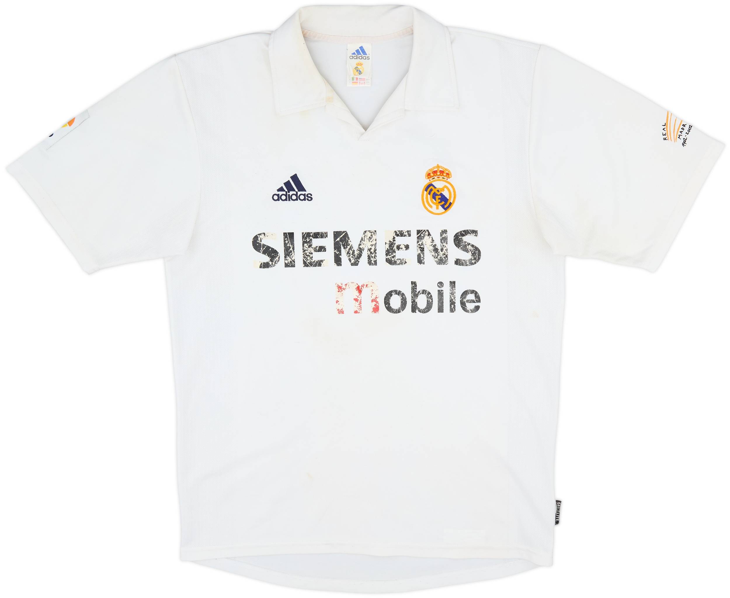 02-03 adidas Real Madrid 100周年記念 ゲームシャツ 2002-03 Real Madrid Centenary Home Shirt - 4/10 - (S)
