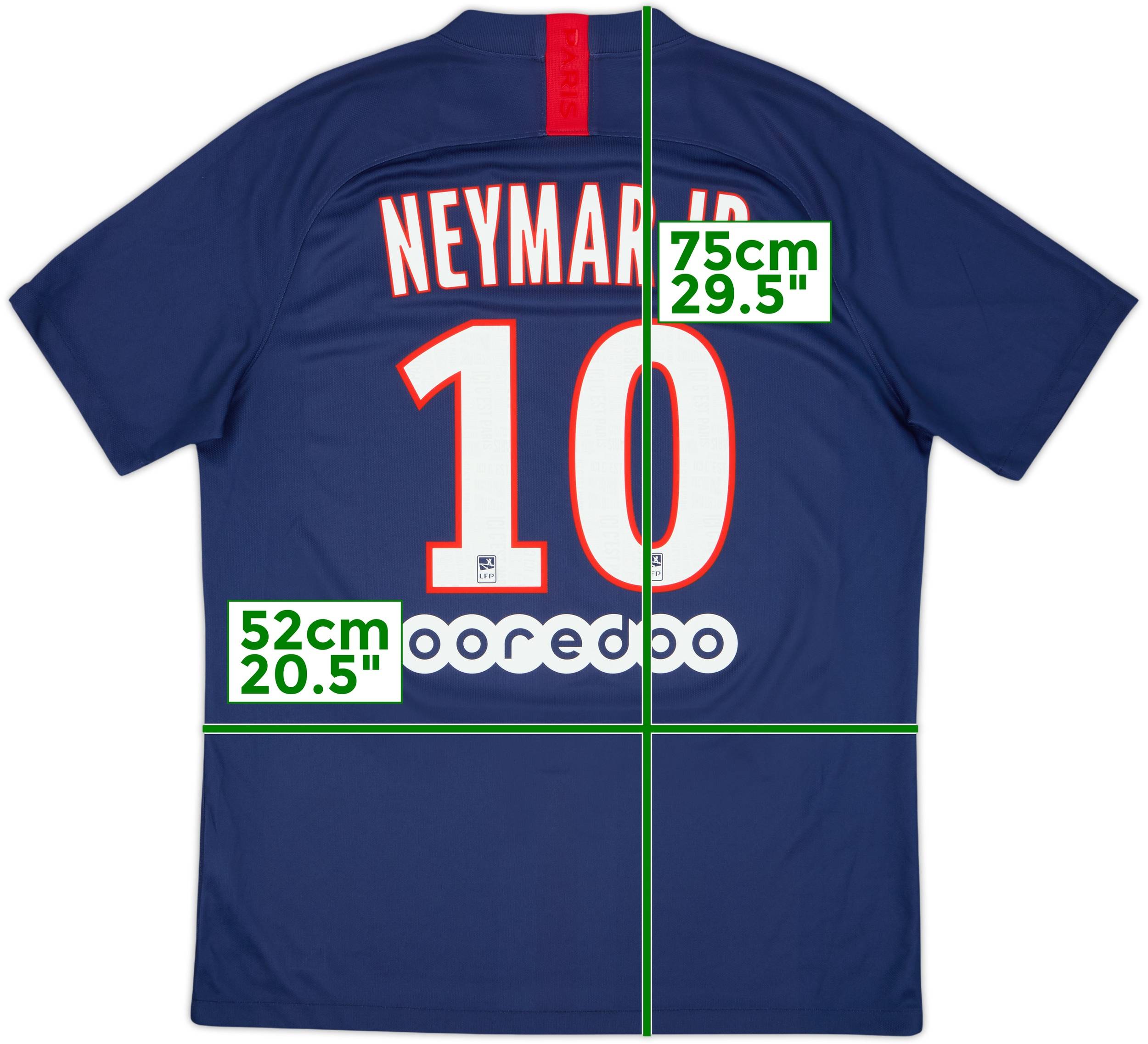 Paris Saint-Germain ネイマールJr. 10番 ユニフォーム 2019-20 Paris Saint-Germain Home Shirt Neymar Jr #10 - 10/10 - (L)