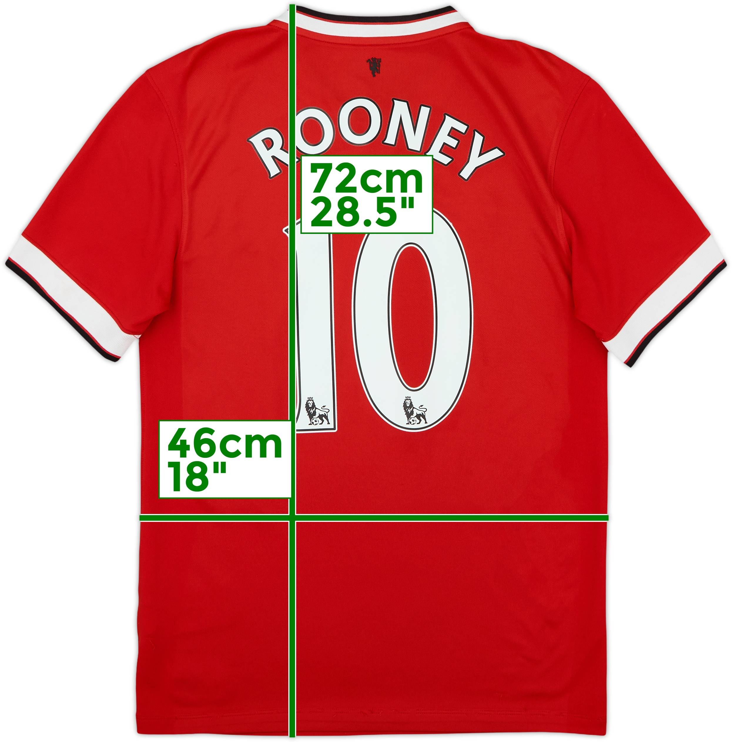 2014-15 Manchester United Home Shirt Rooney #10 - 7/10 - (S)