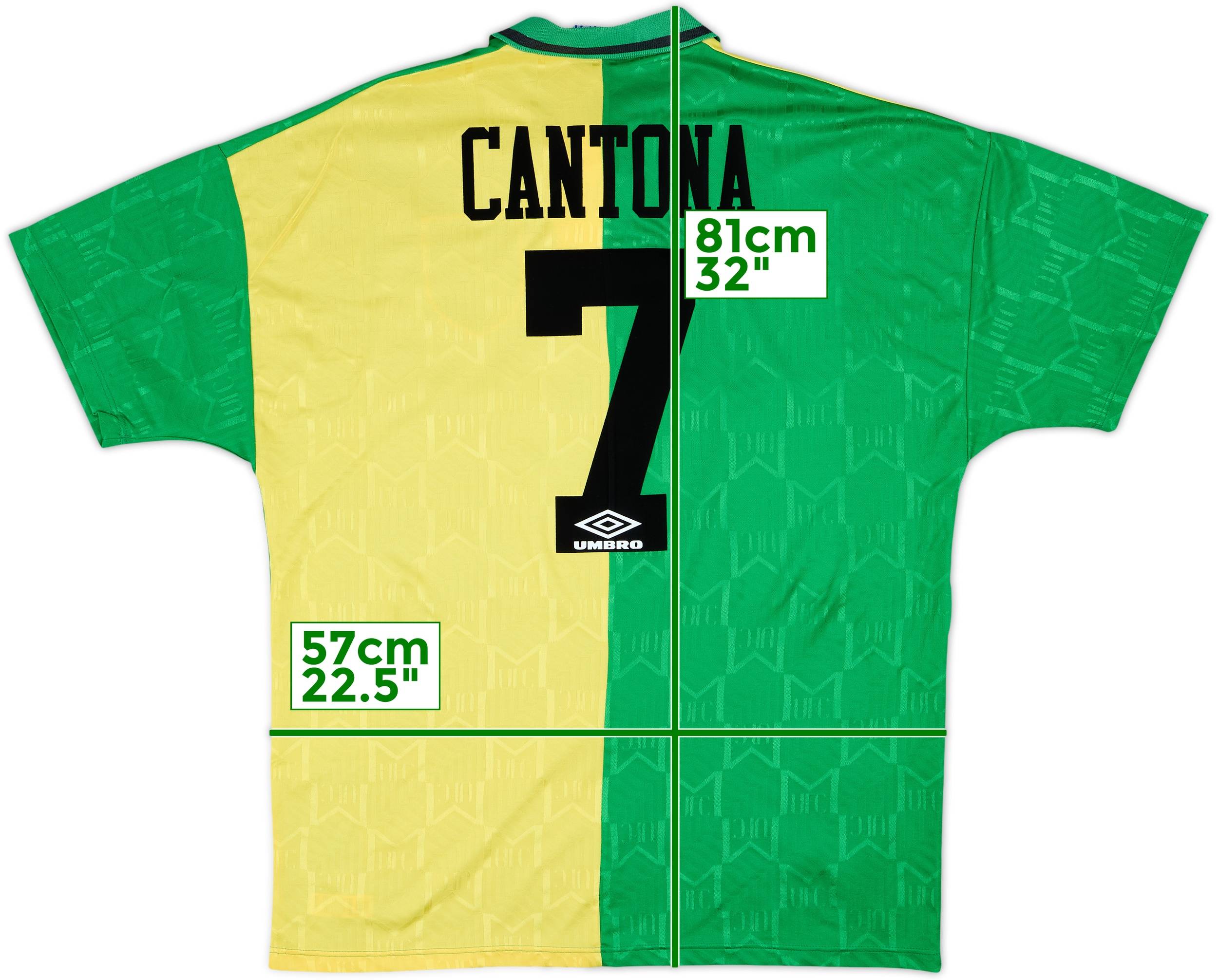 1992-94 Manchester United Third Shirt Cantona #7 - 9/10 - (XL)