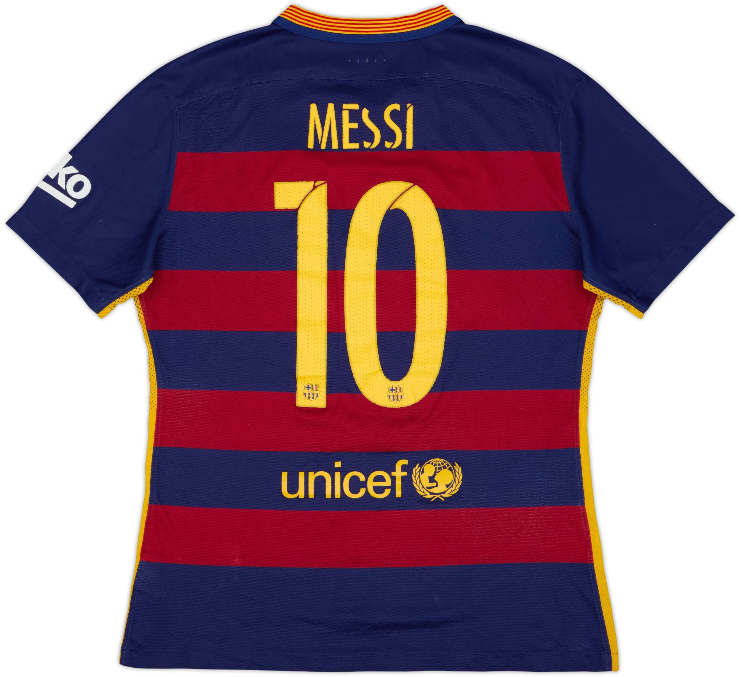 2015-16 Barcelona Authentic Home Shirt Messi #10 - 5/10 - (L)