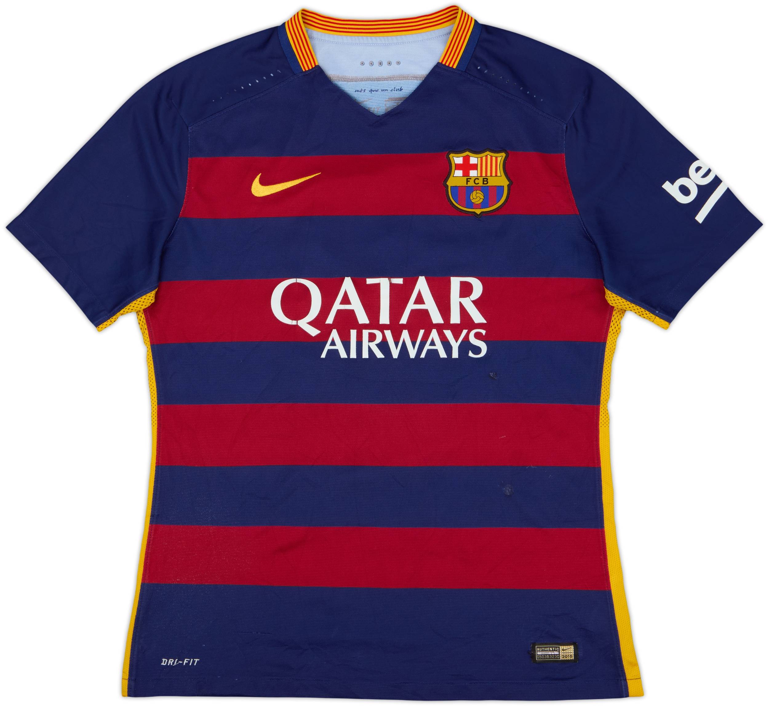 2015-16 Barcelona Authentic Home Shirt Messi #10 - 5/10 - (L)