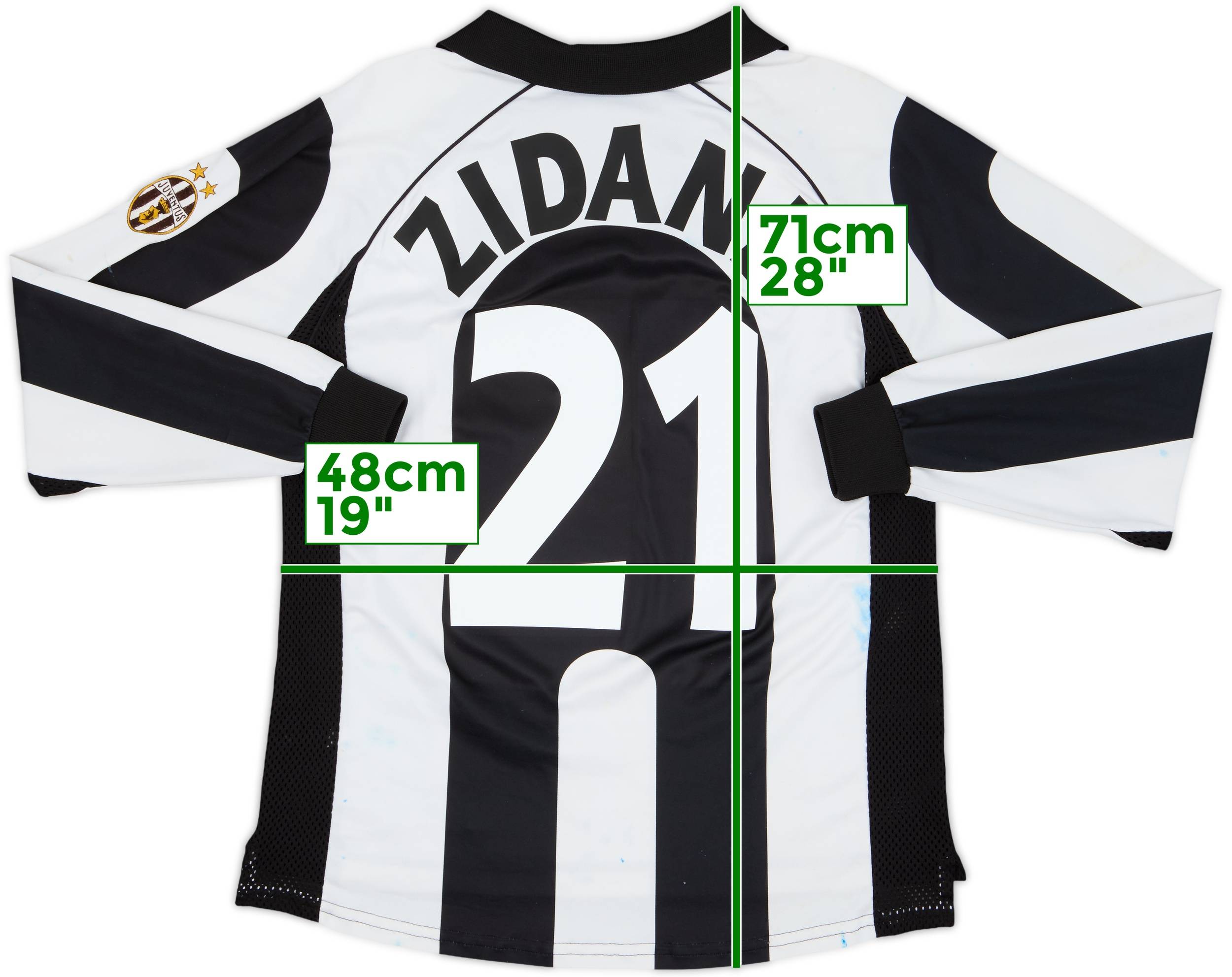 1997-98 Juventus Centenary Home L/S Shirt Zidane #21 - 5/10 - (S)