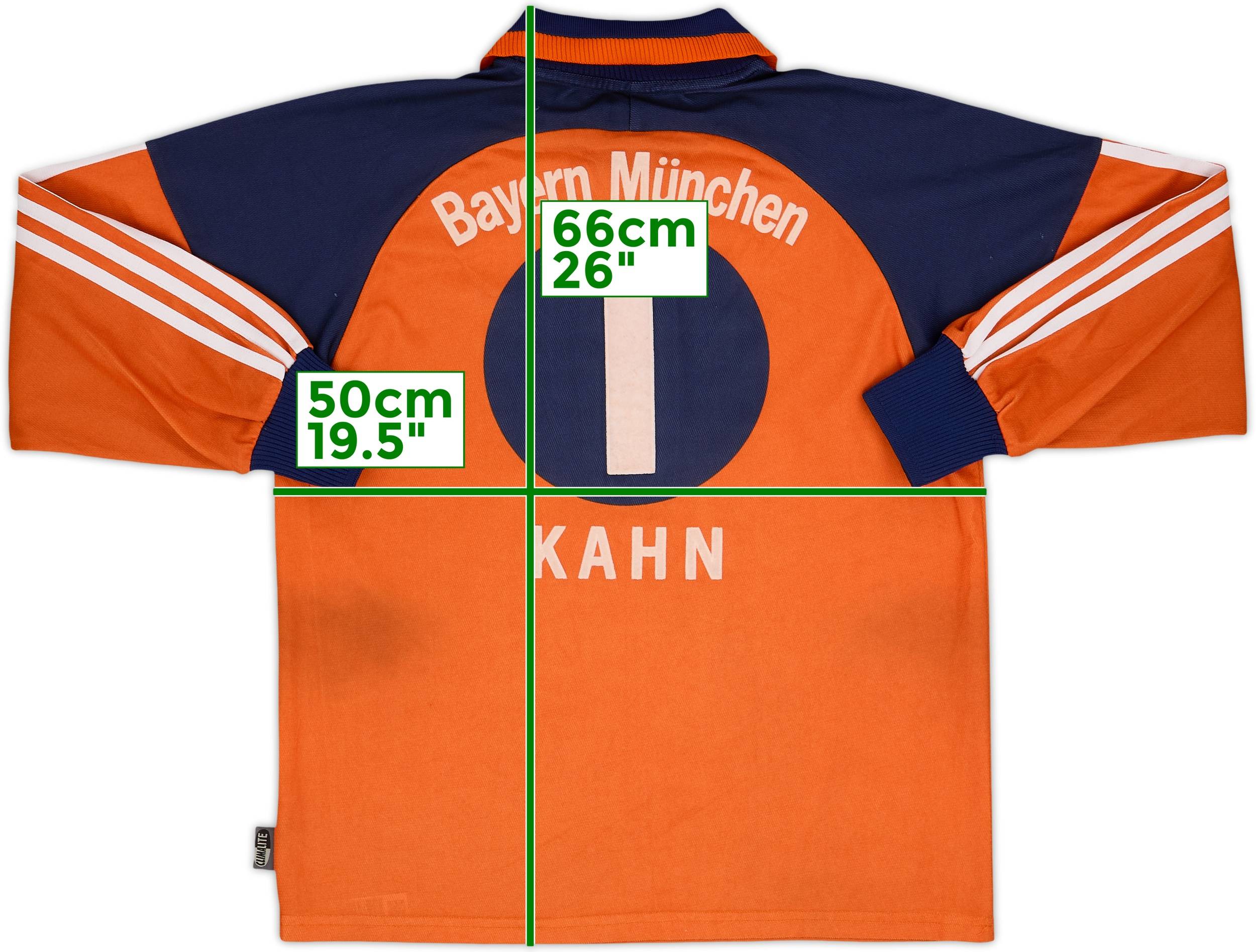 2000-01 Bayern Munich GK Shirt Khan #1 - 7/10 - (Y)