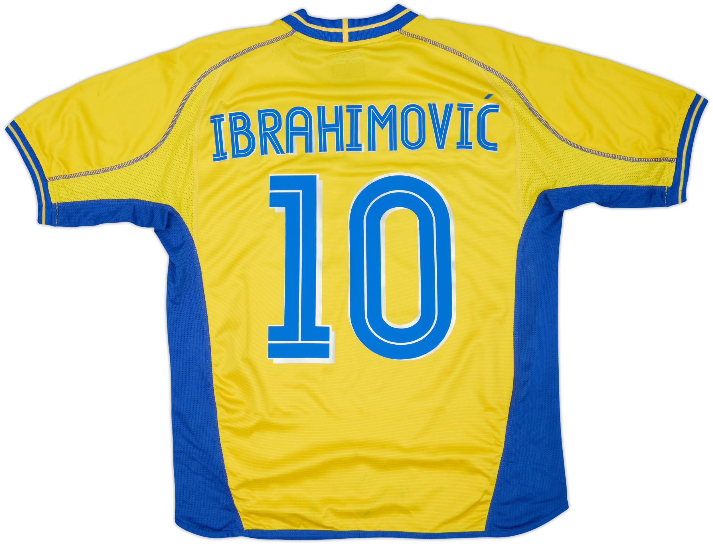 2003-04 Sweden Home Shirt Ibrahimovic #10 - 6/10 - (M)