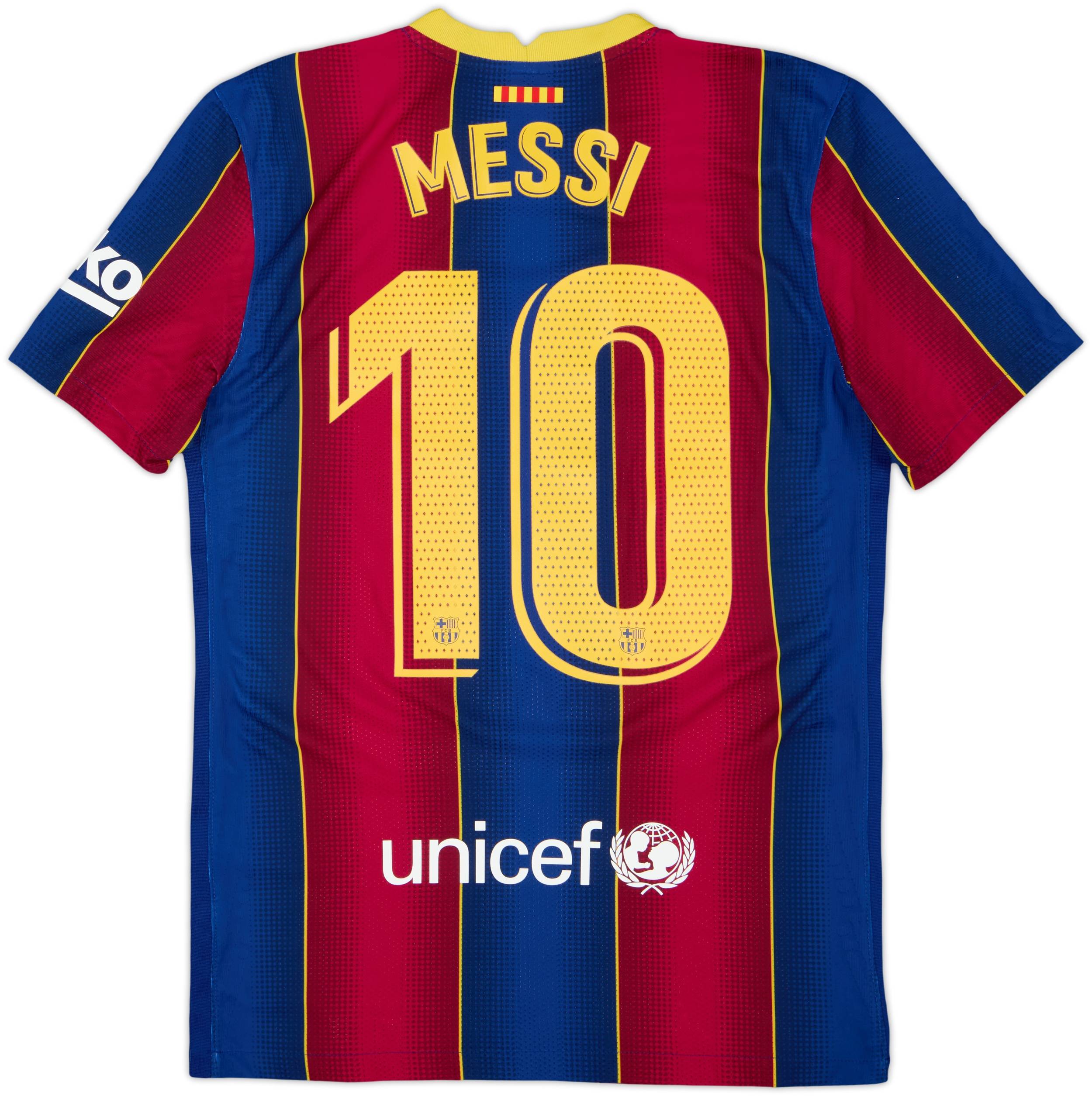 2020/21バルセロナ/L/NEW/#10/ MESSI / オーセンティック 2020-21 Barcelona Authentic Home Shirt Messi #10 - 8/10 - (S)
