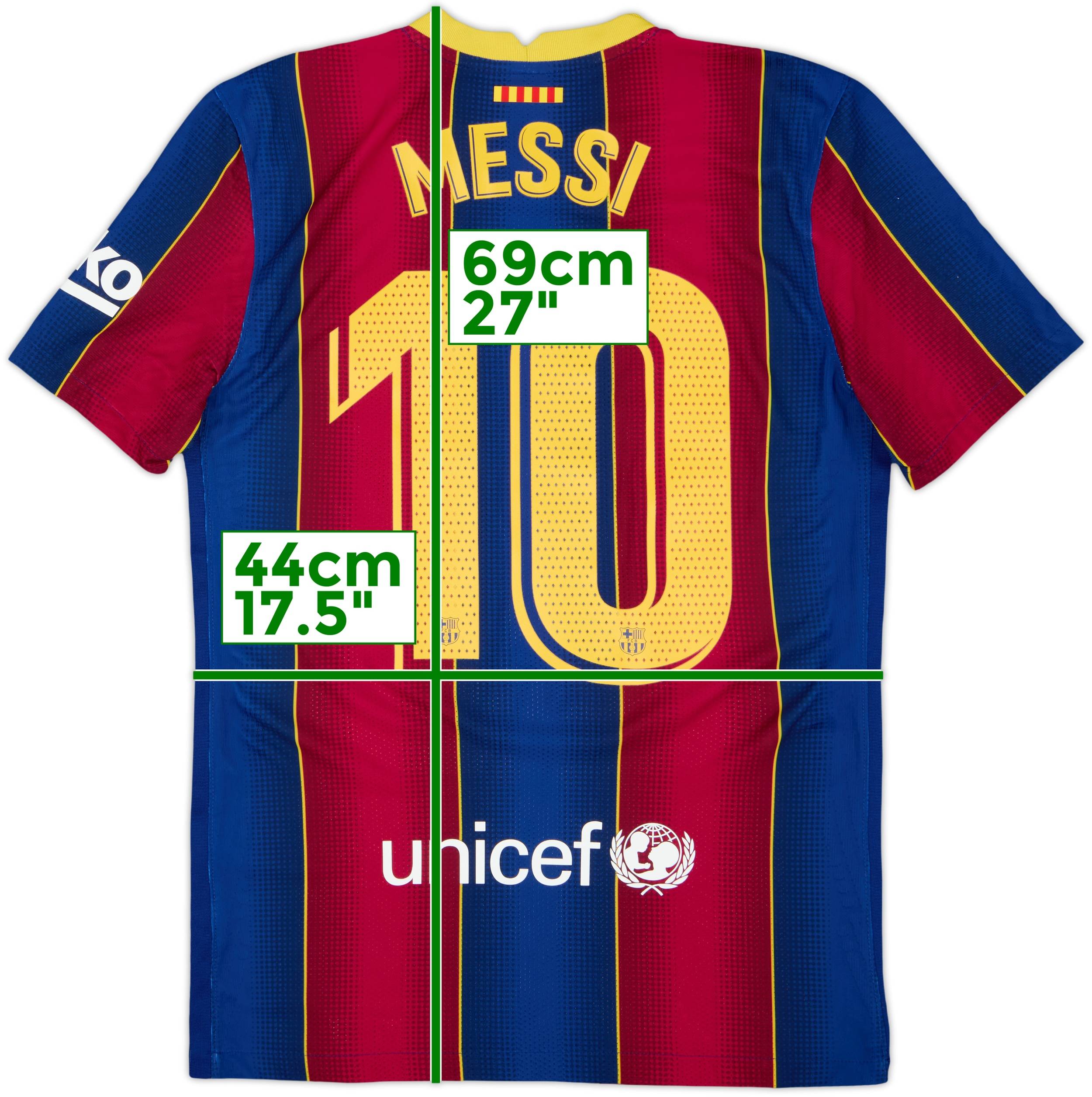 2020-21 Barcelona Authentic Home Shirt Messi #10 - 8/10 - (S)