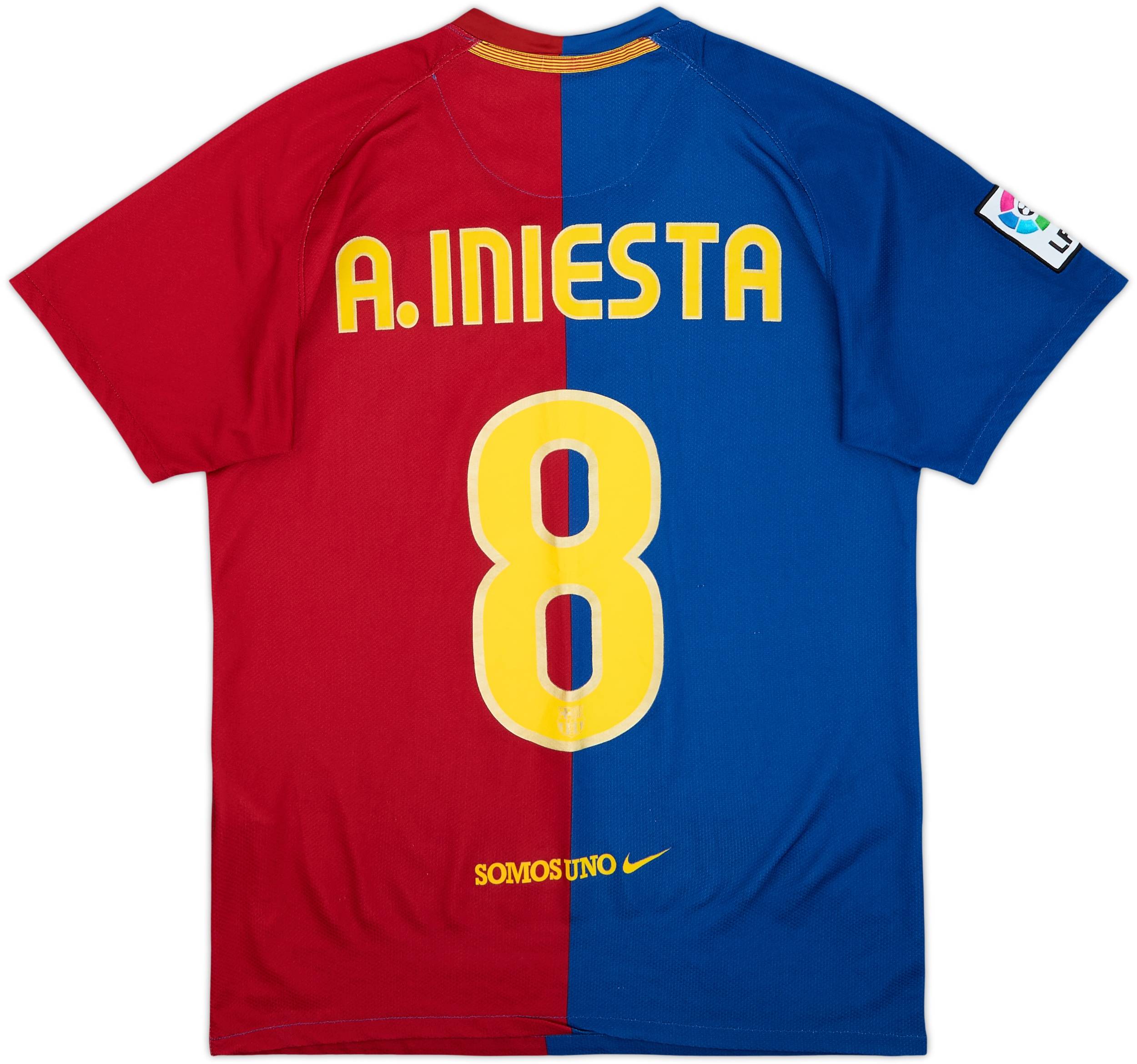 FC Barcelona A. Iniesta 8番 DRI-FITシャツ　S 2008-09 Barcelona Home Shirt A.Iniesta #8 - 8/10 - (S)