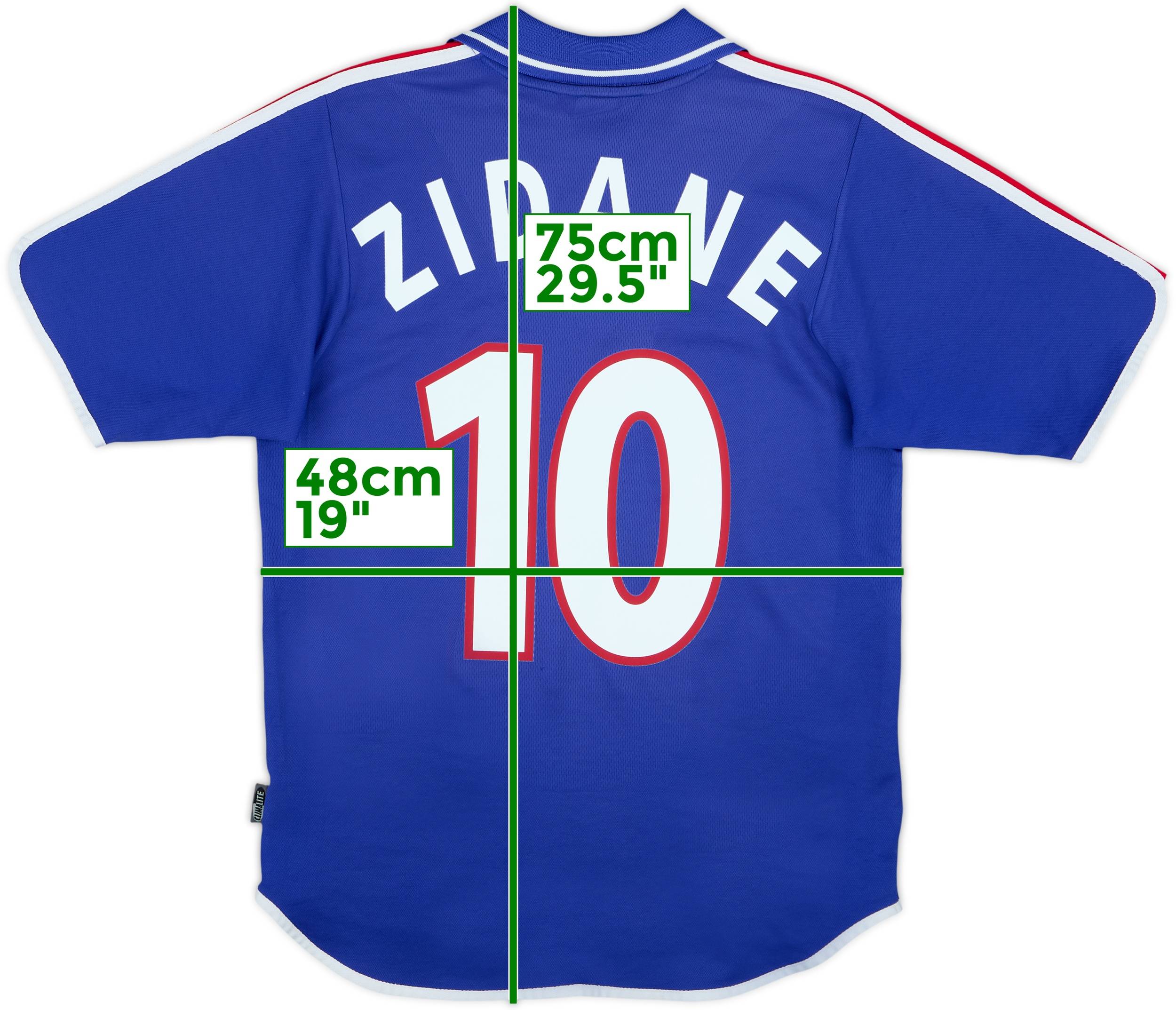 2000-02 France Home Shirt Zidane #10 - 8/10 - (S)
