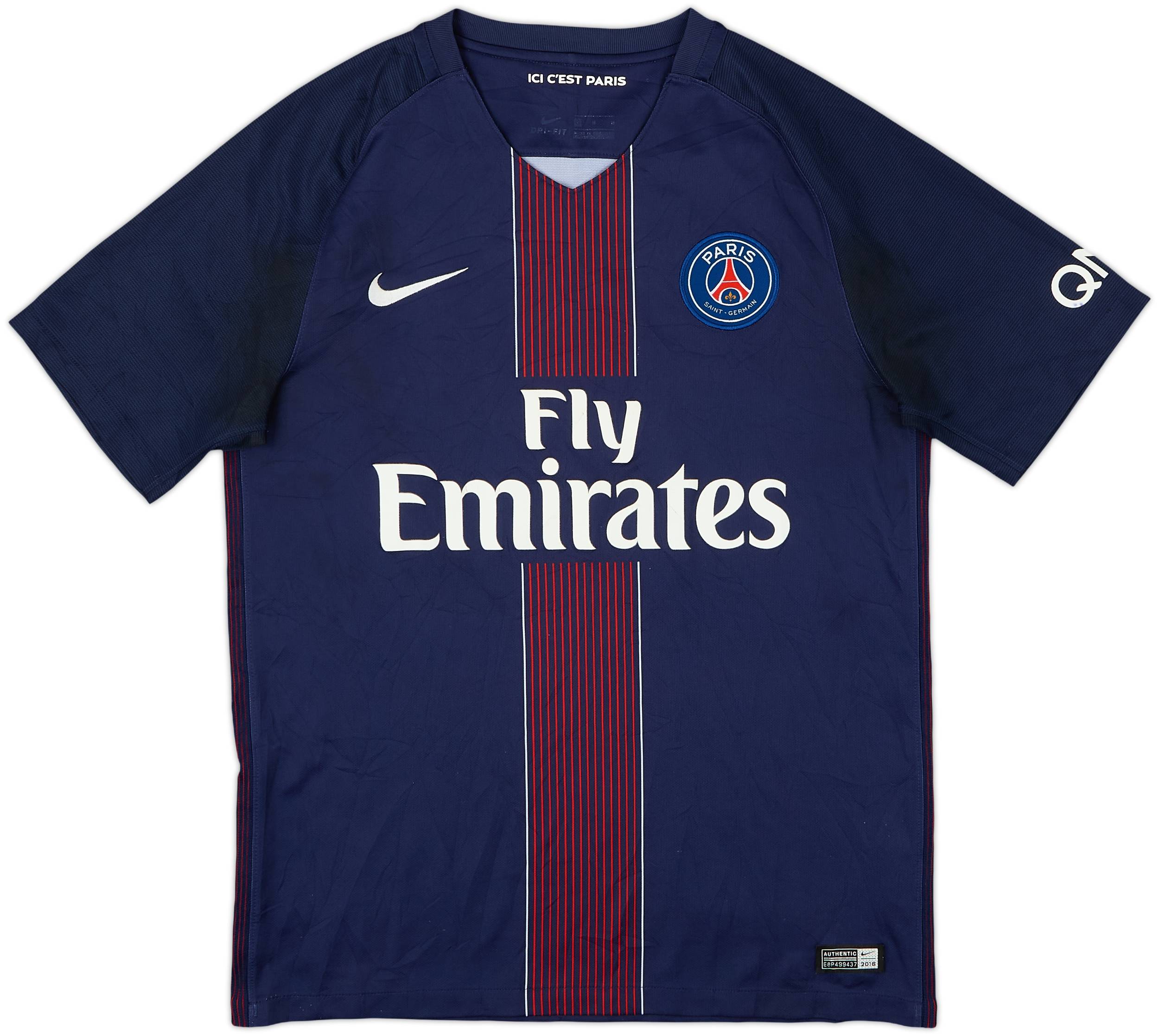 Paris Saint-Germain シャツ L 2016-17 Paris Saint-Germain Home Shirt - 6/10 - (M)