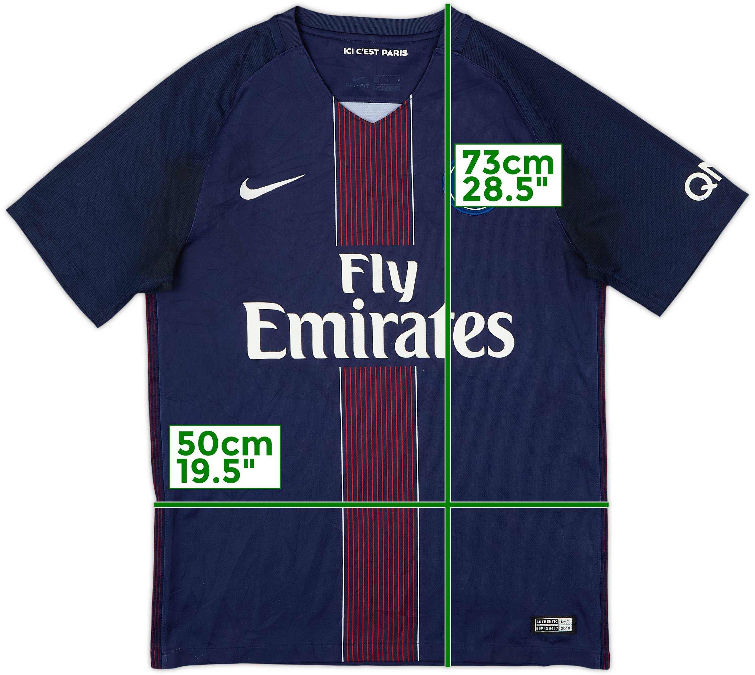 2016-17 Paris Saint-Germain Home Shirt - 6/10 - (M)