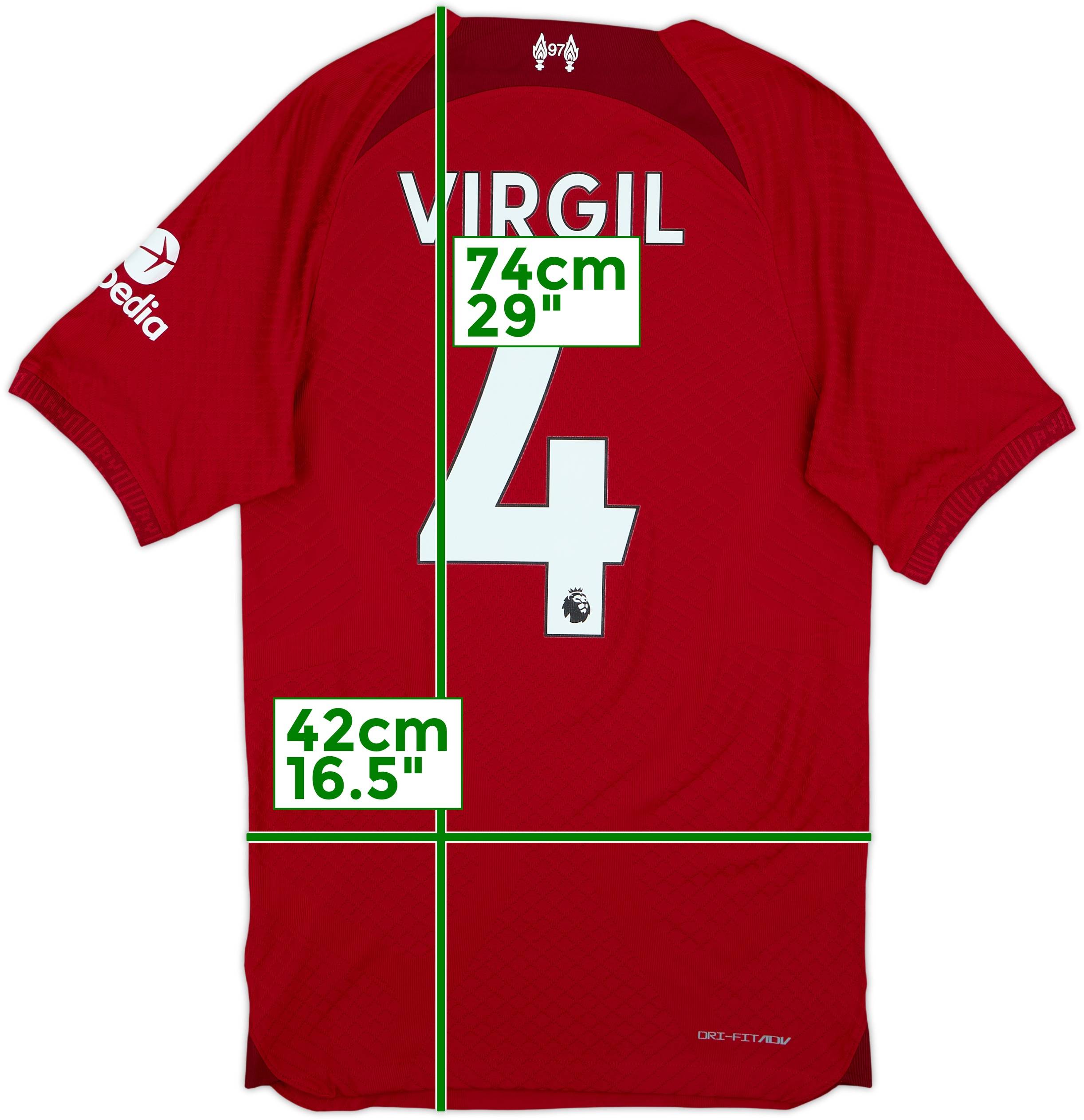 リバプール Nike シャツ Virgil 4 2022-23 Liverpool Authentic Home Shirt Virgil #4 - 10/10 - (XS)