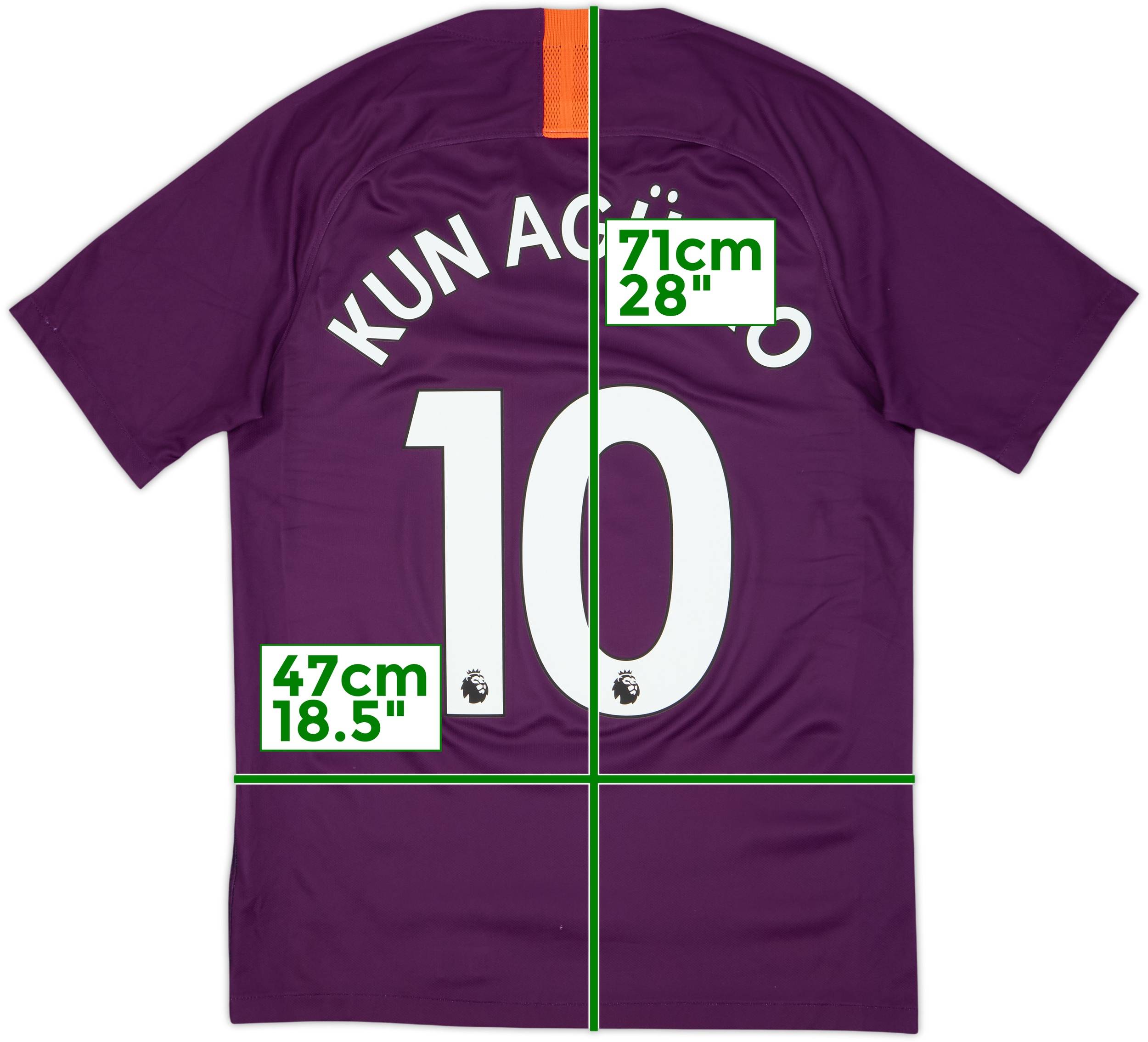 2018-19 Manchester City Third Shirt Kun Aguero #10 - 9/10 - (S)