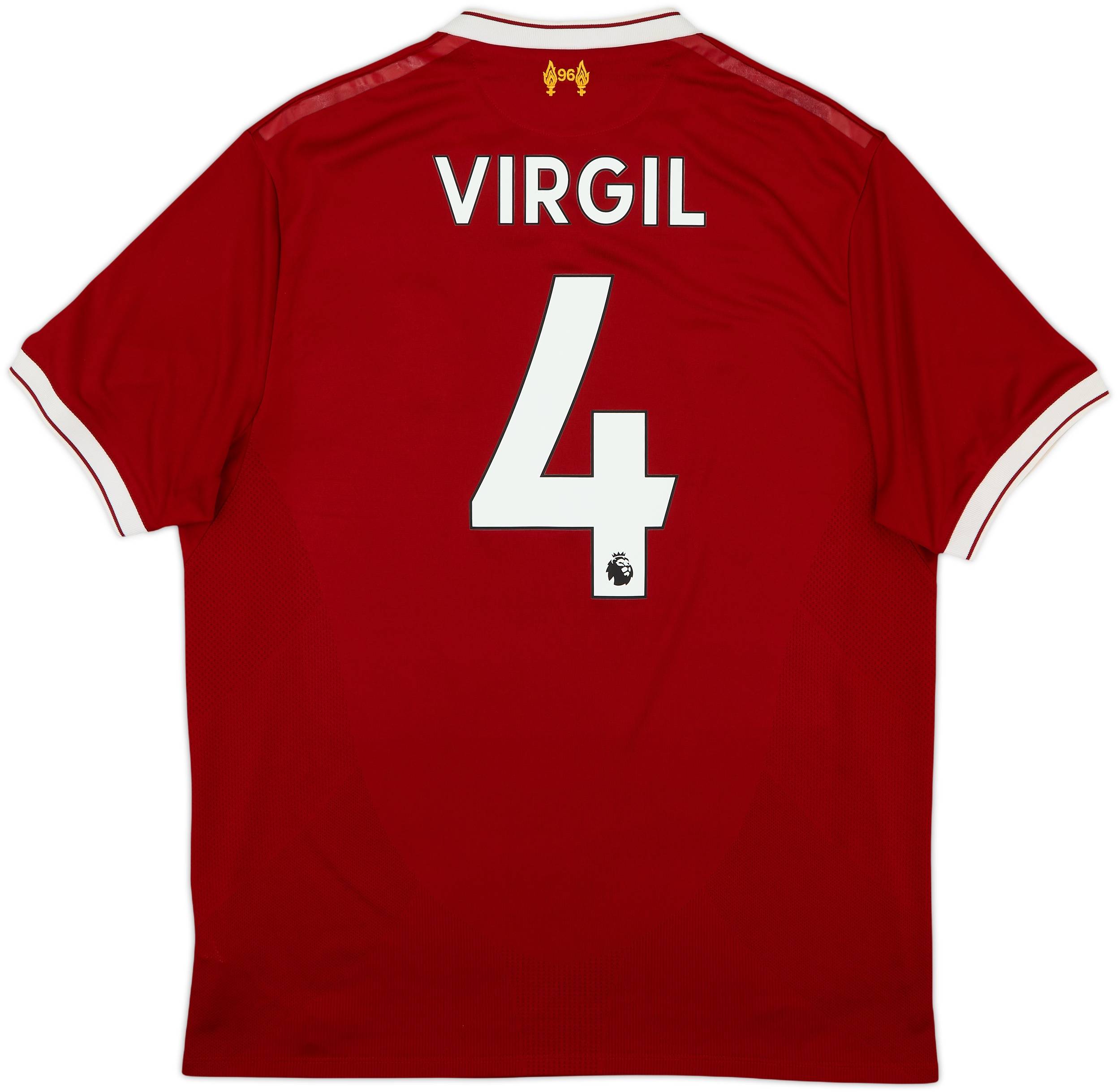 2017-18 Liverpool 125 Years Home Shirt Virgil #4 - 6/10 - (L)