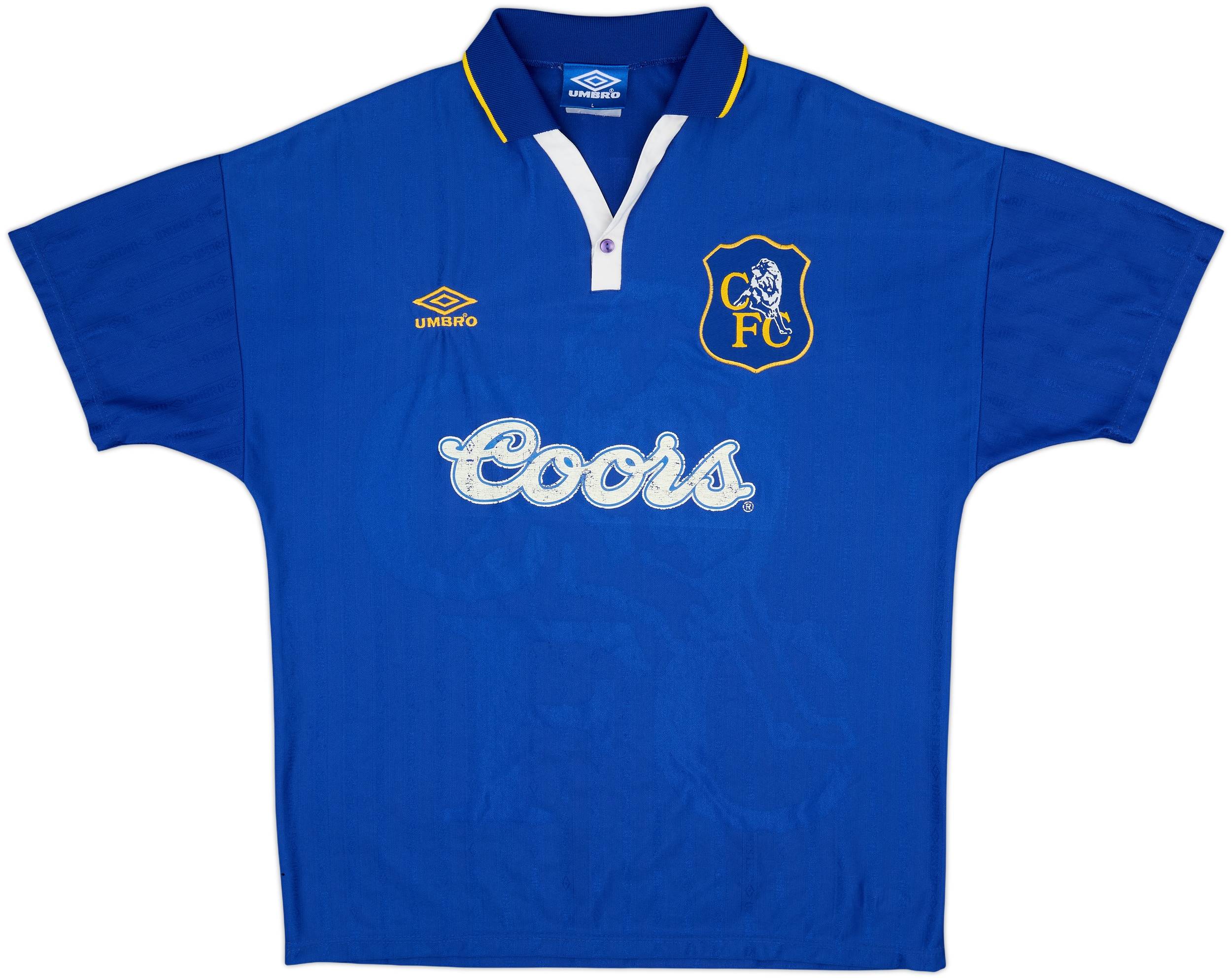 1995-97 Chelsea Home Shirt Gullit #4 - 8/10 - (L)