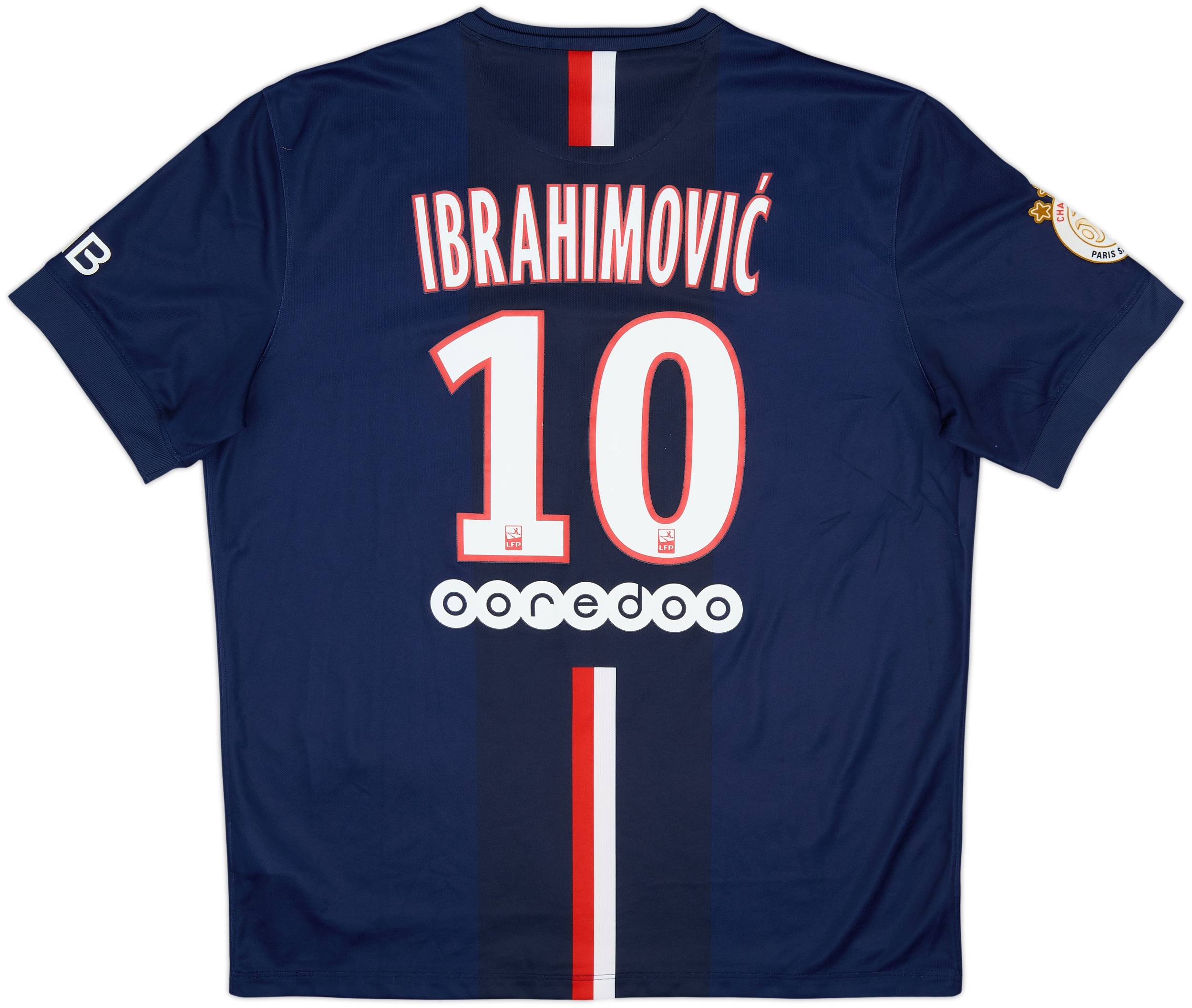 「激レア」　PSG Ibrahimović 10番シャツ Zlatan Ibrahimovic Back Signed Paris Saint Germain #10 Jersey