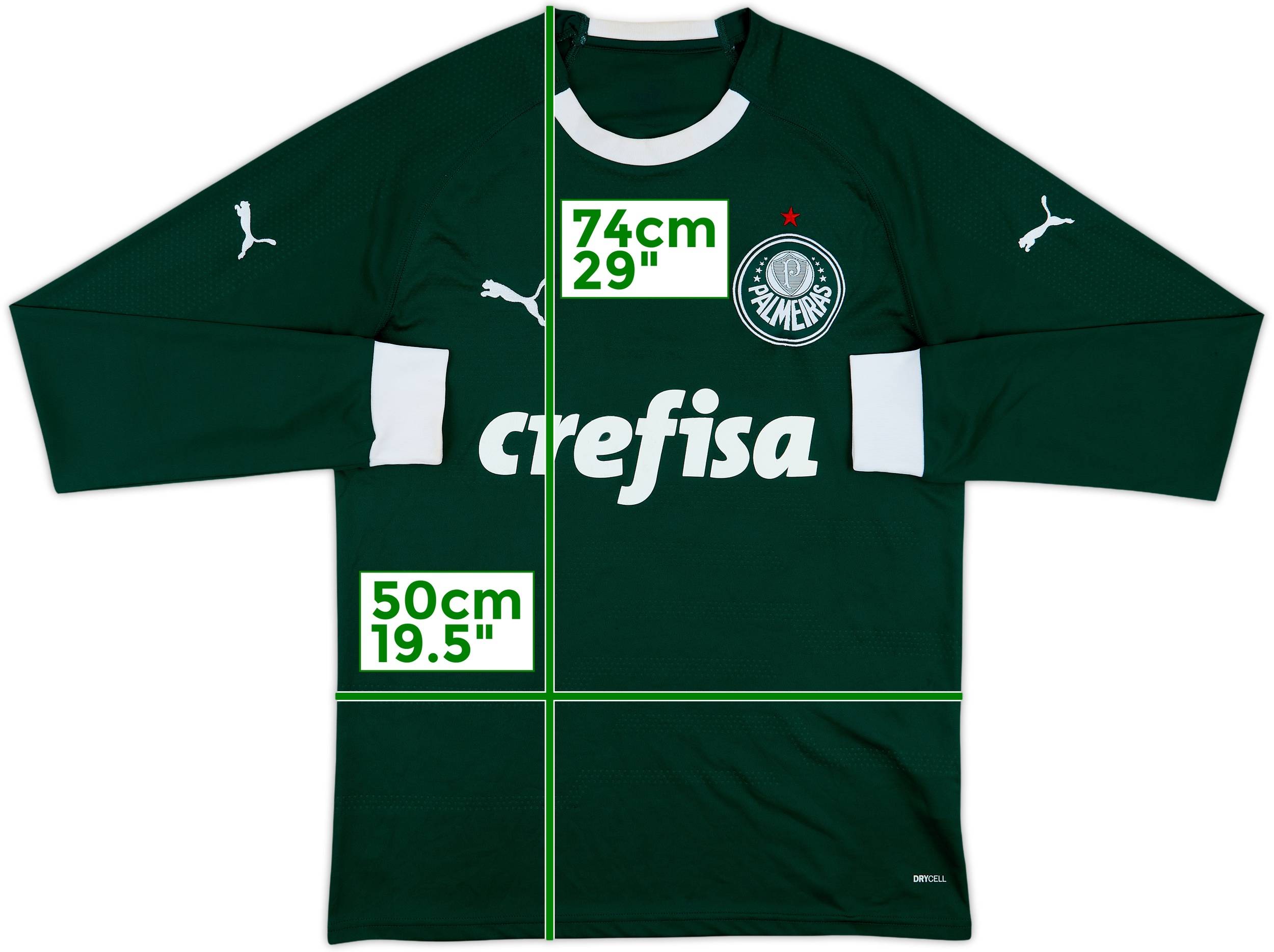 2019 Palmeiras Home L/S Shirt - 6/10 - (M)