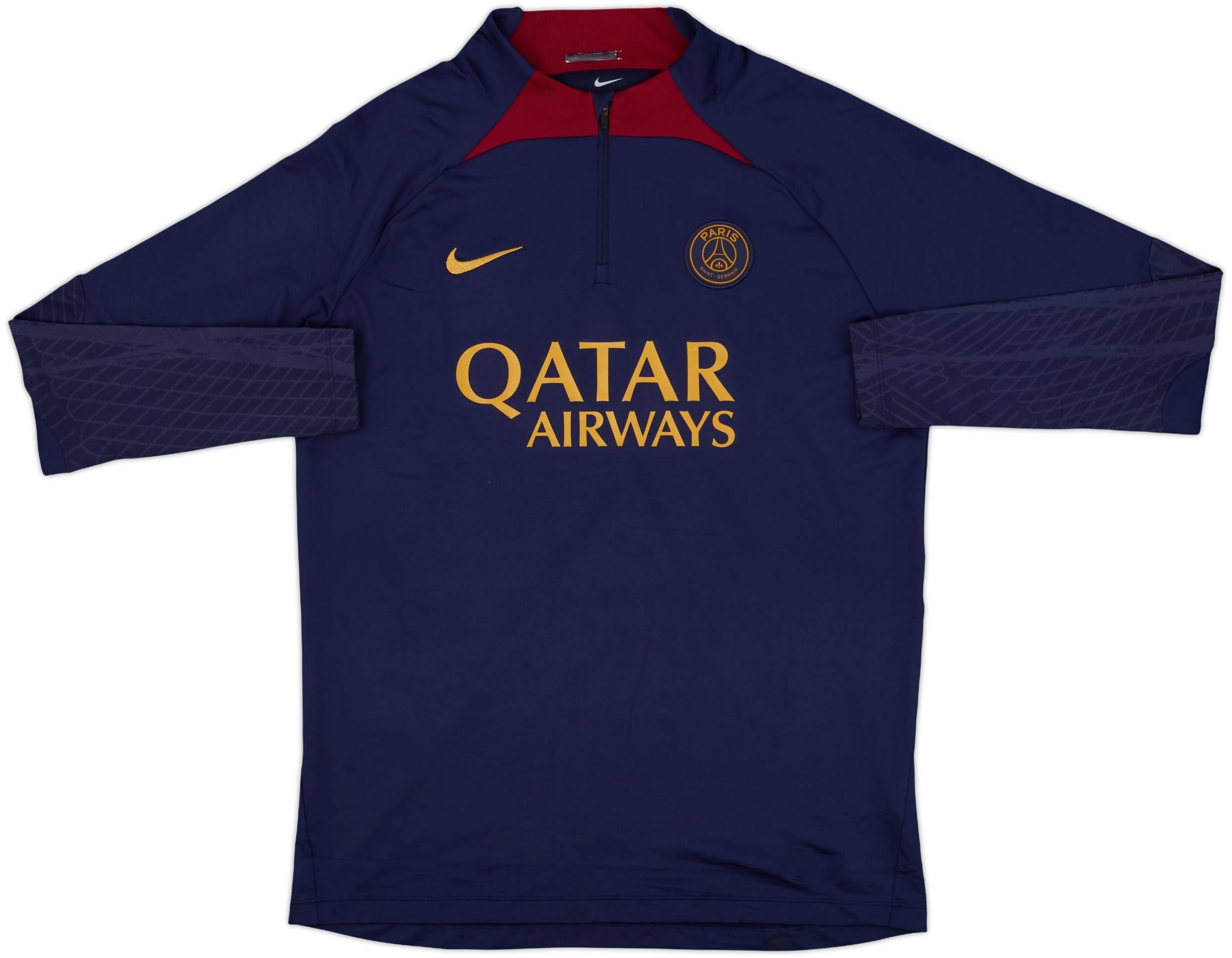 2023-24 Paris Saint-Germain Nike 1/4 Zip Drill Top - 9/10 - (L)