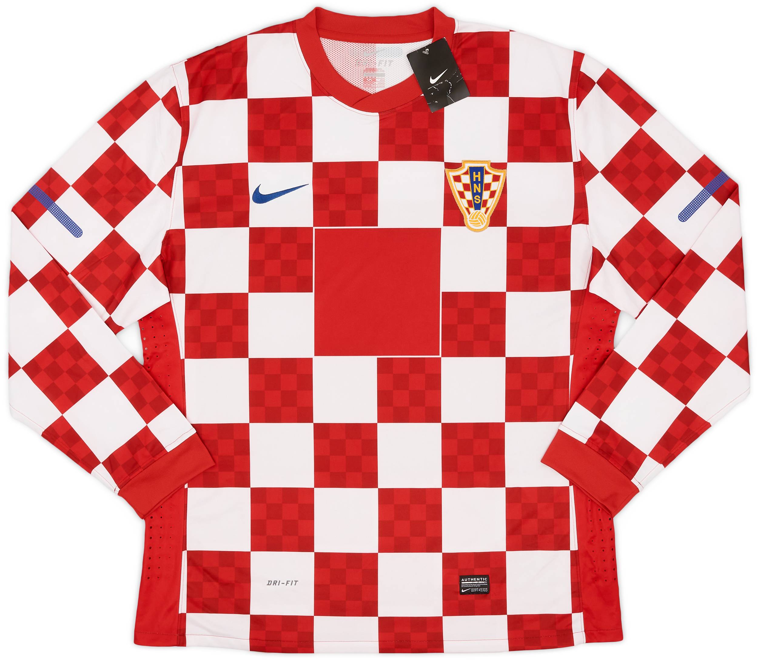2010-12 Croatia Player Issue Home L/S Shirt (XXL)