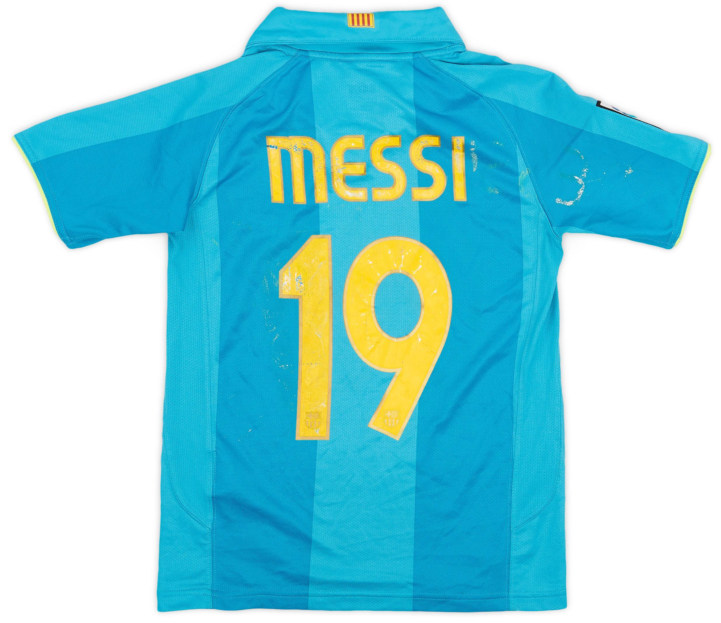 2007-09 Barcelona Away Shirt Messi #19 - 4/10 - (S.Boys)