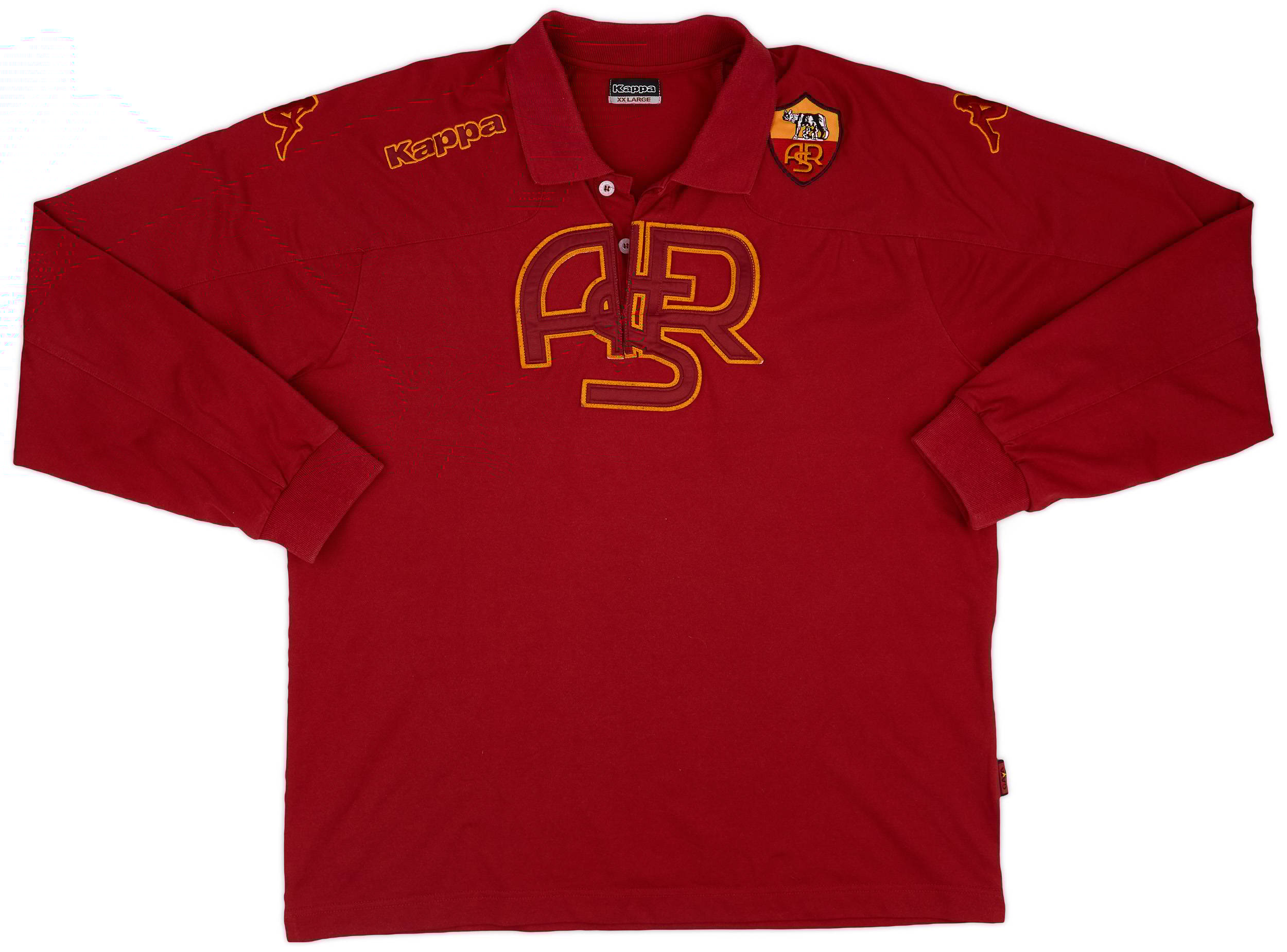 2008-09 Roma Kappa Polo L/S Shirt - 8/10 - (XXL)