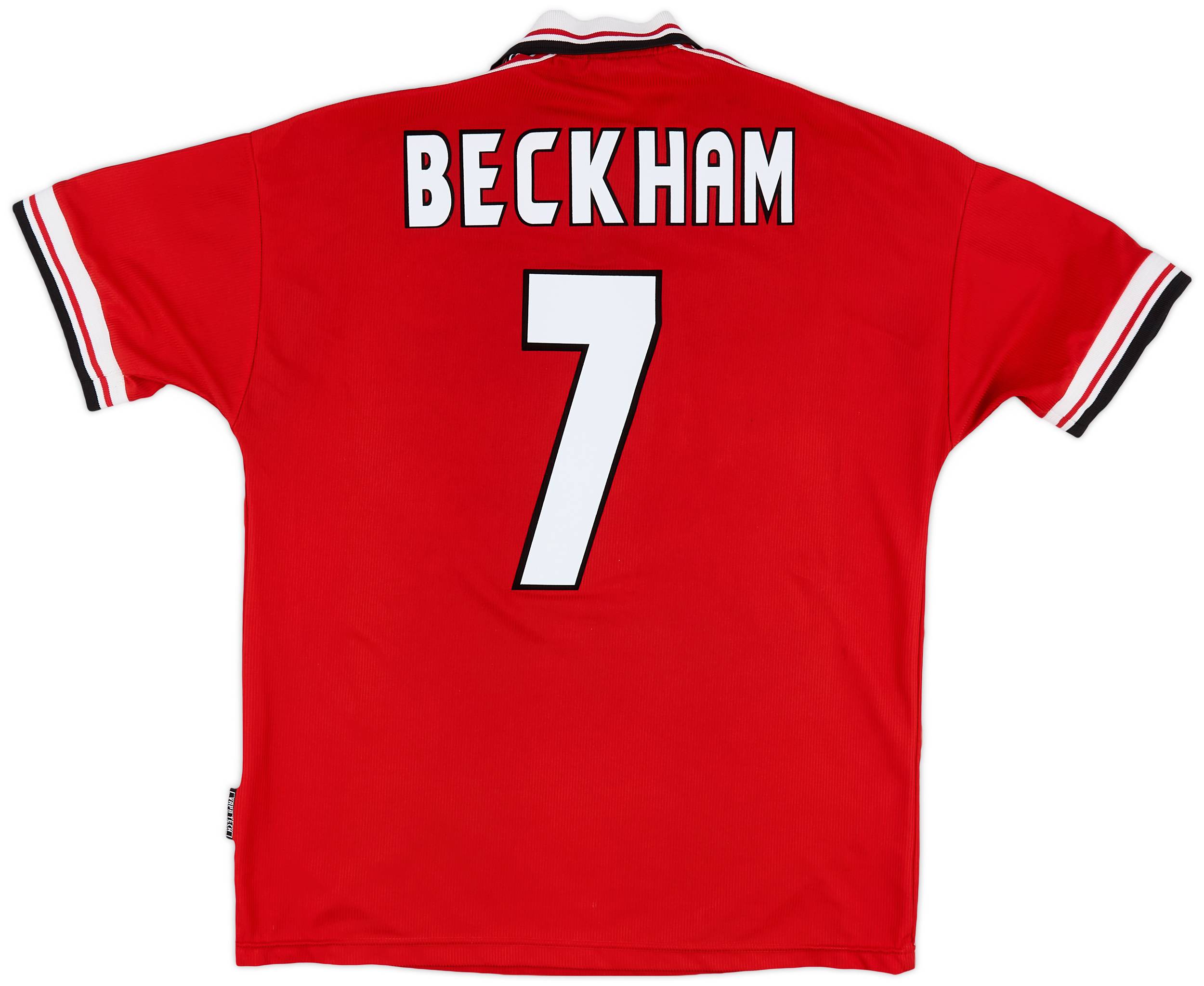 1998-00 Manchester United 'UEFA Champions League Winners' Home Shirt Beckham #7 - 5/10 - (L)