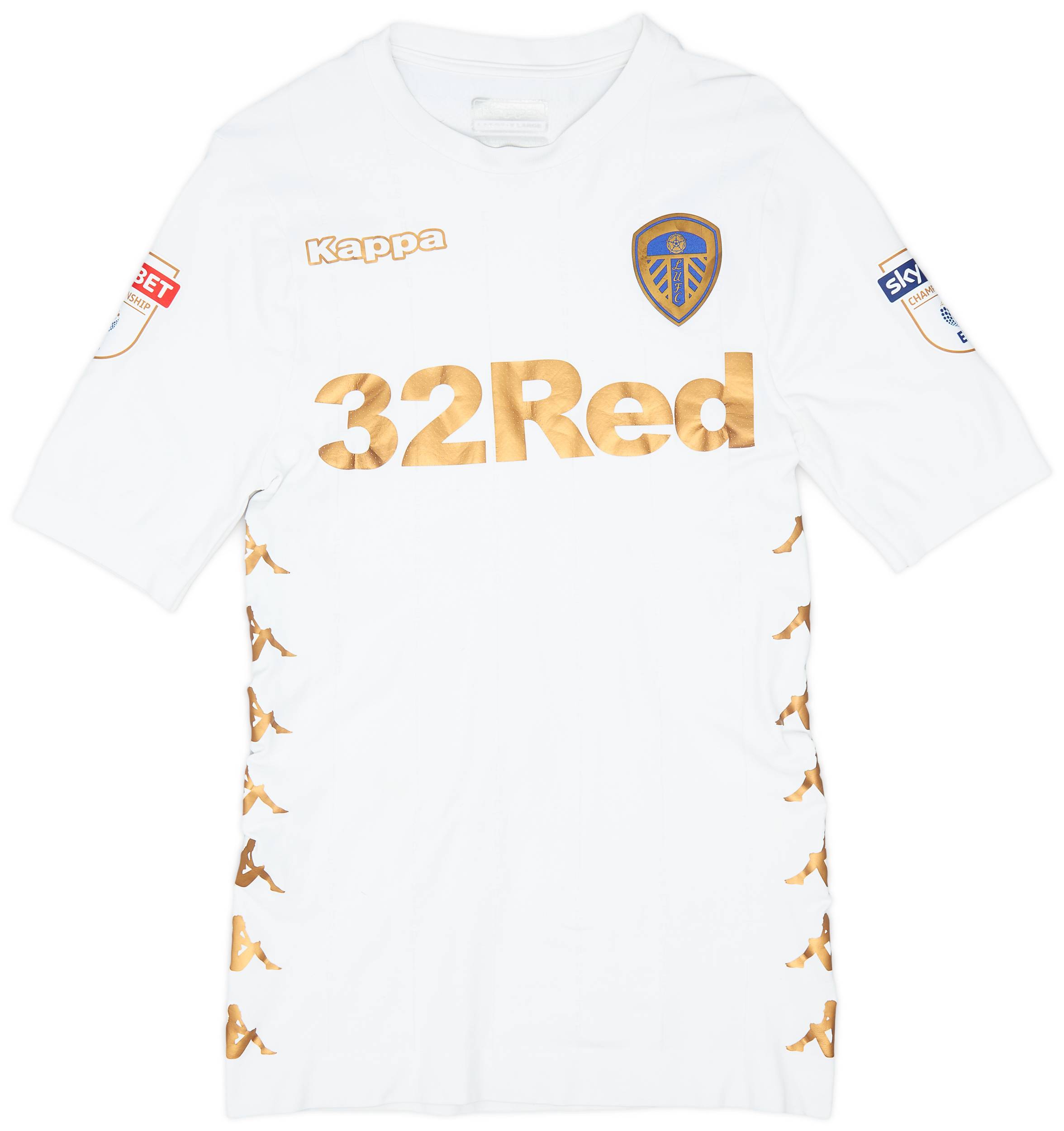 2017-18 Leeds United Authentic Kombat Home Shirt - 8/10 - (M/L)