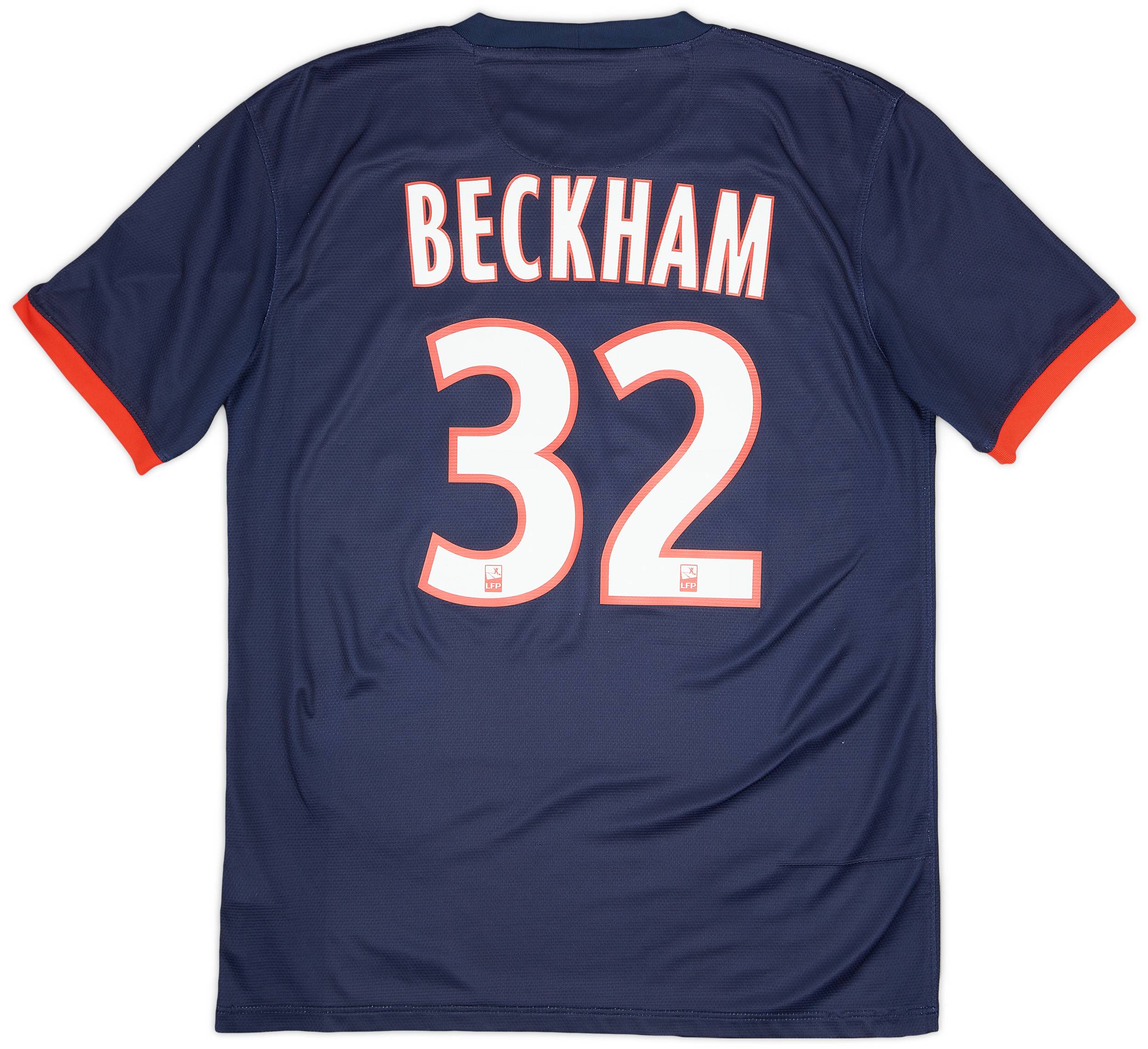 2013-14 Paris Saint-Germain Home Shirt Beckham #32 - 8/10 - (M)