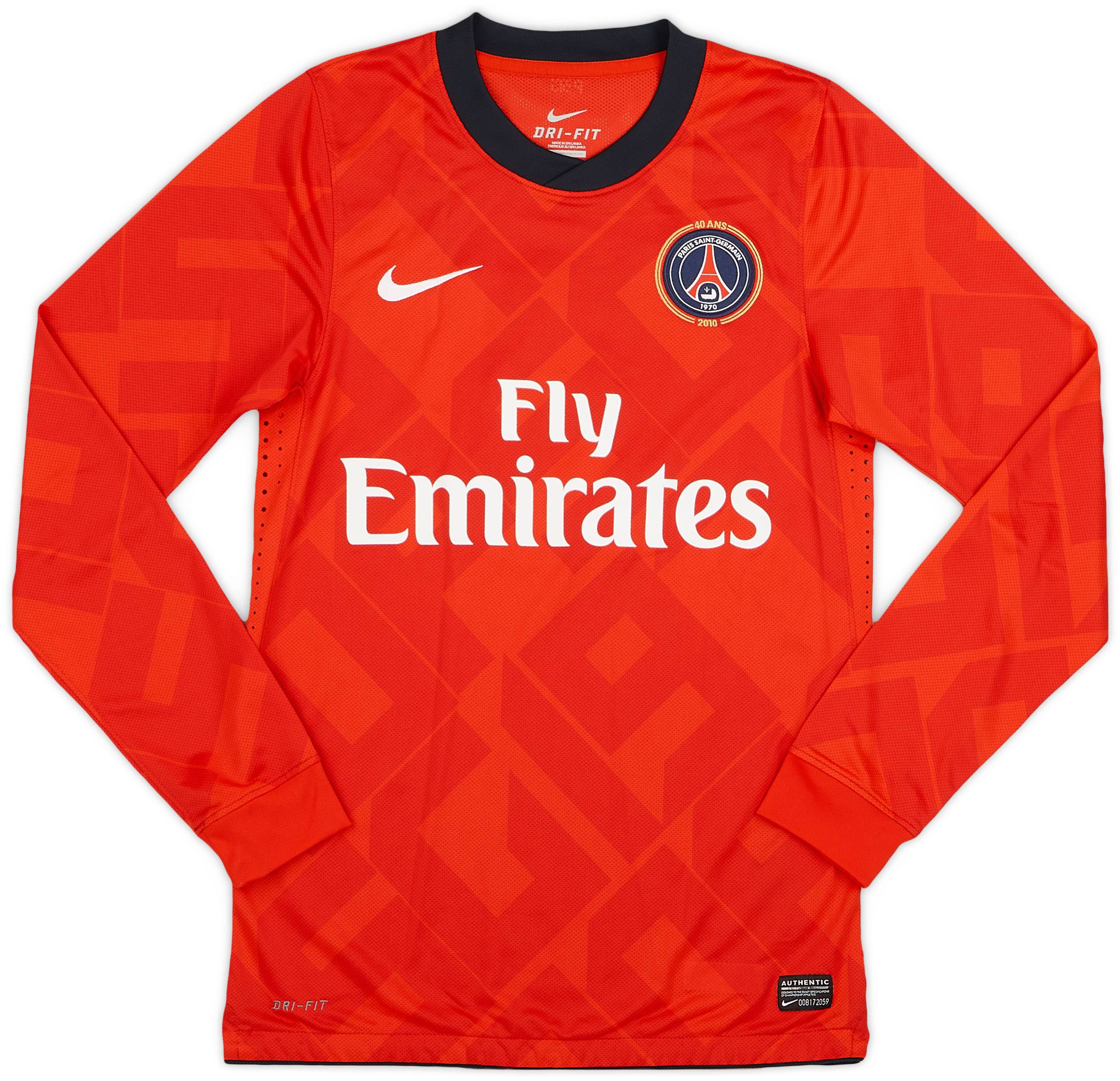 2010 12 Paris Saint Germain 40 ANS Authentic Home Third L S Shirt 3 9 10