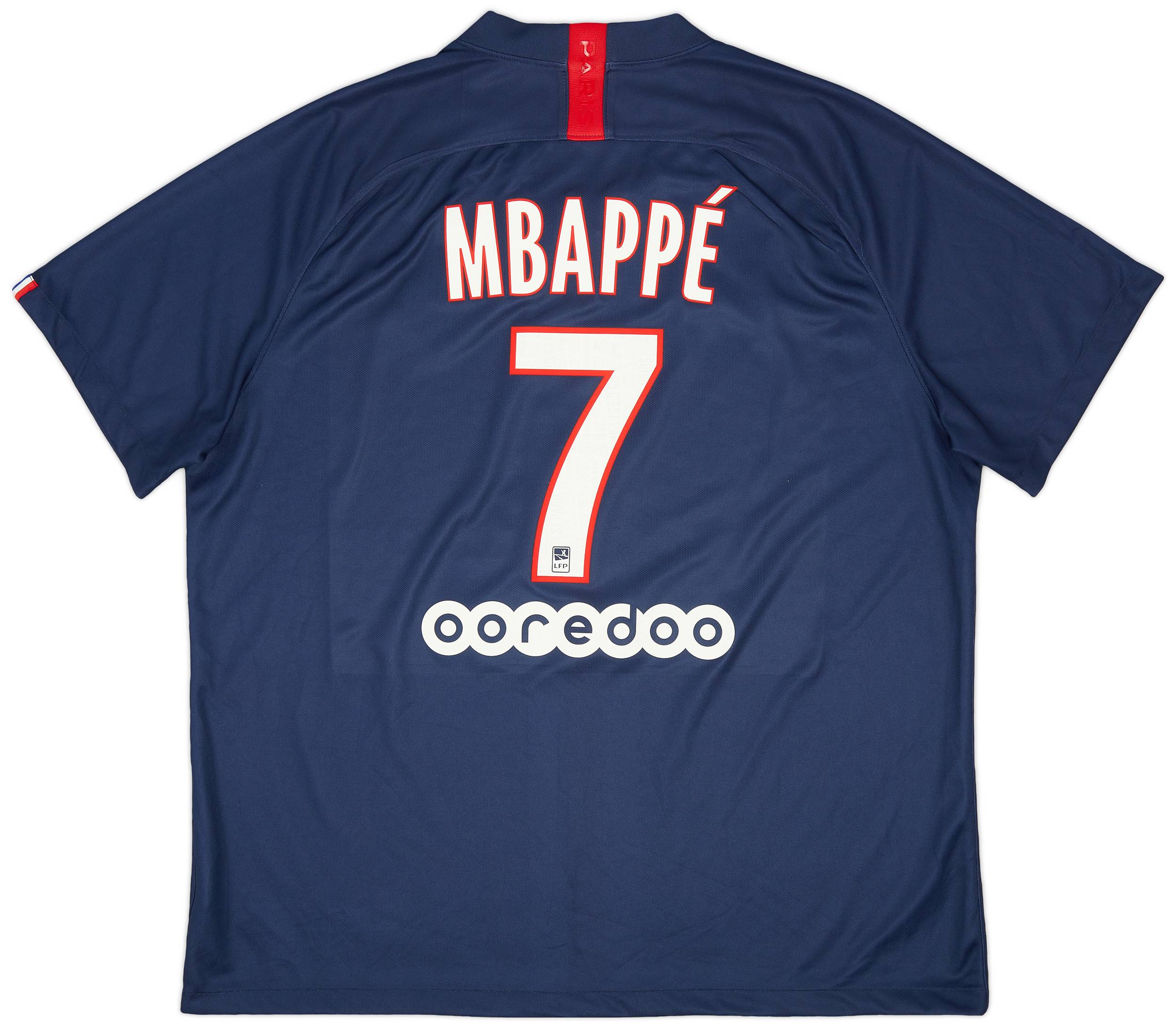 2019-20 Paris Saint-Germain Home Shirt Mbappe #7 - 8/10 - (XXL)