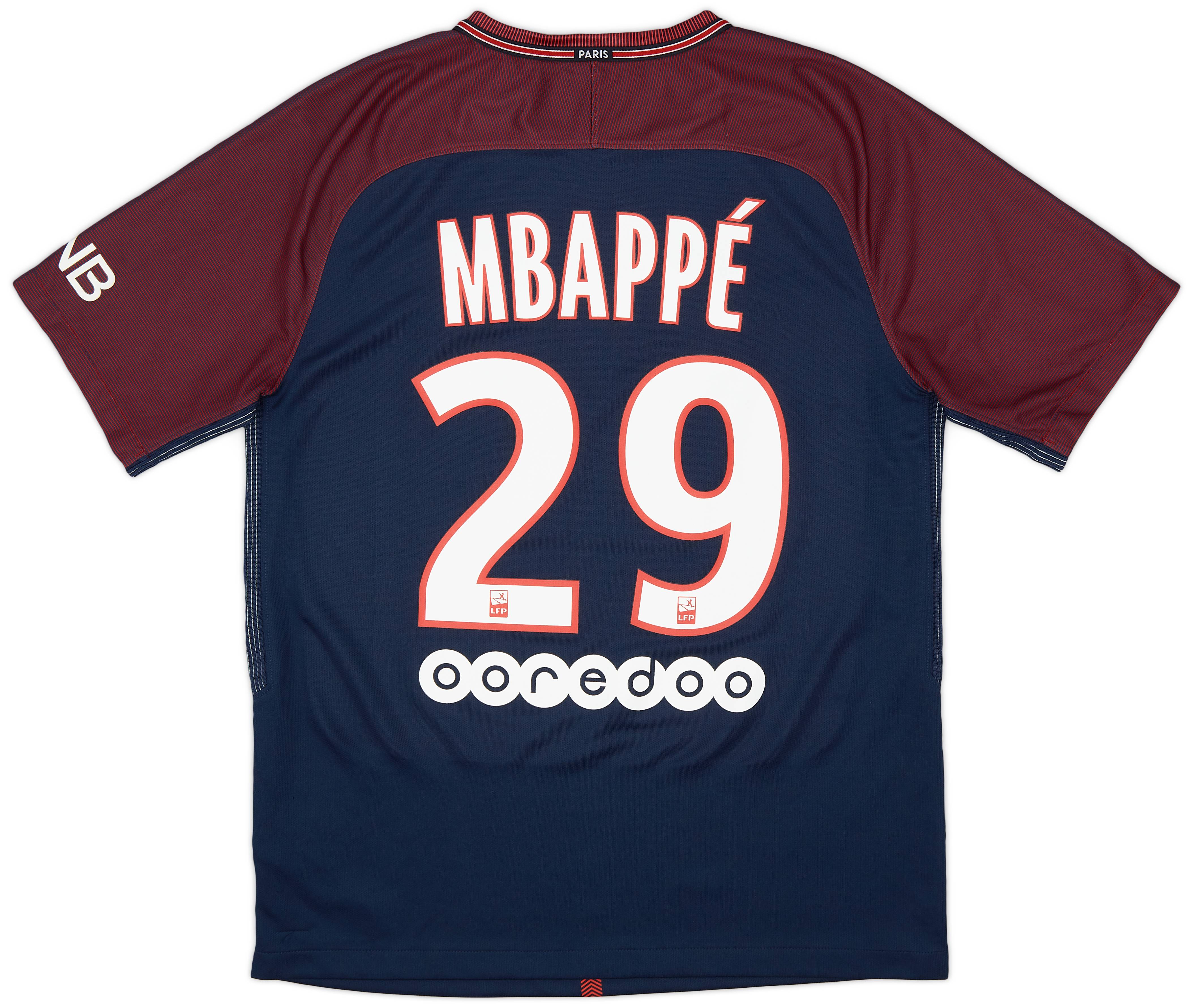 2017-18 Paris Saint-Germain Home Shirt Mbappé #29 - 8/10 - (M)