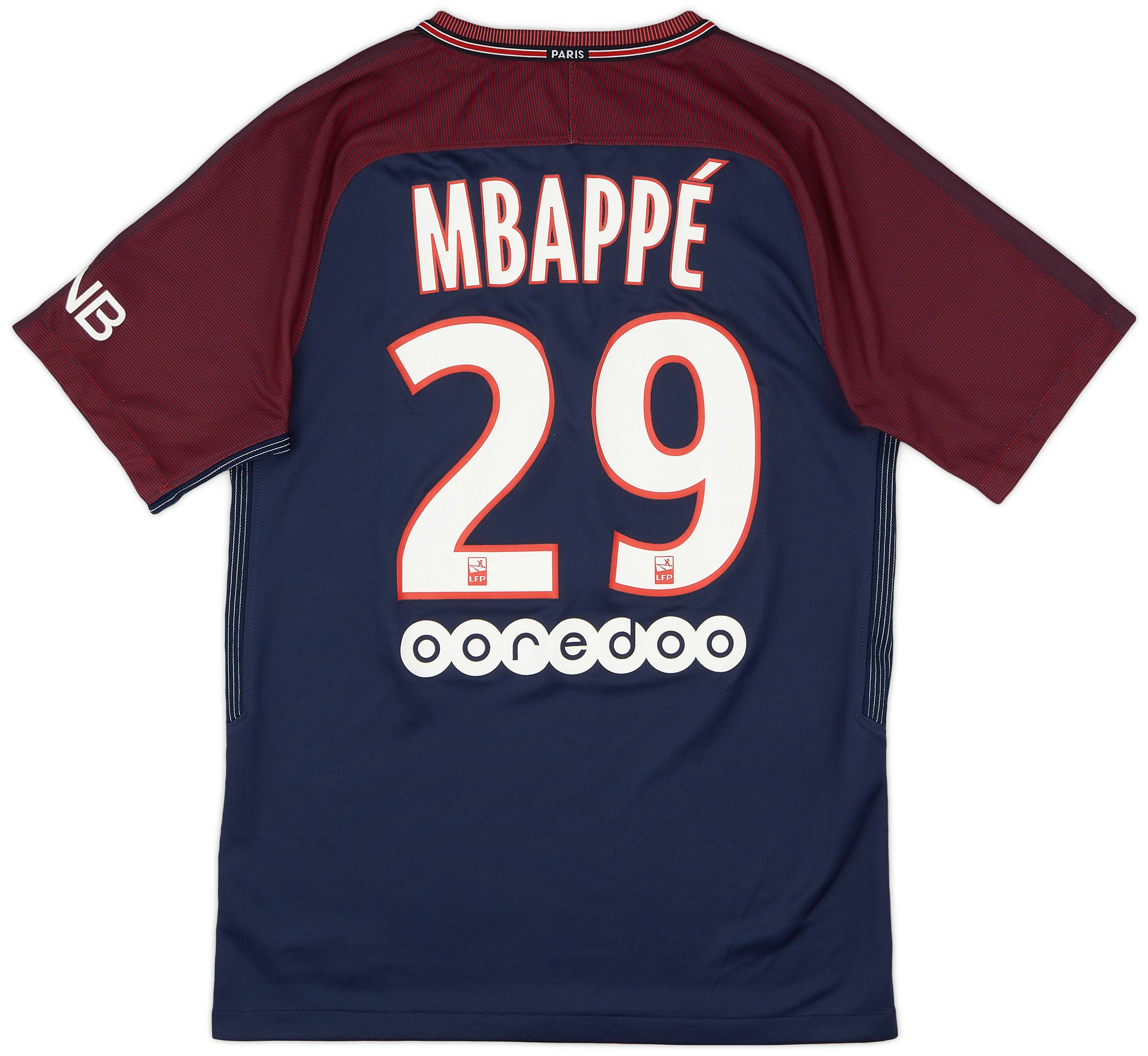2017-18 Paris Saint-Germain Home Shirt Mbappe #29 - 9/10 - (S)