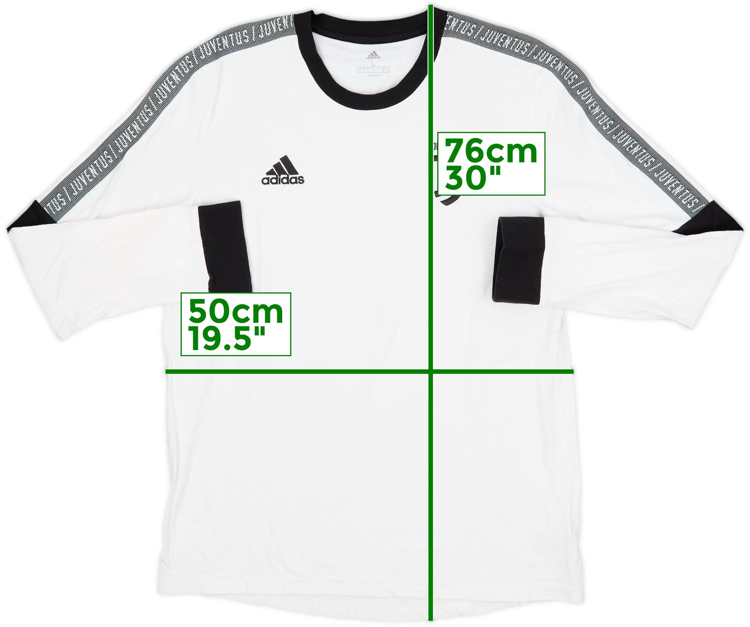 2019-20 Juventus adidas Cotton L/S Tee - 7/10 - (L)