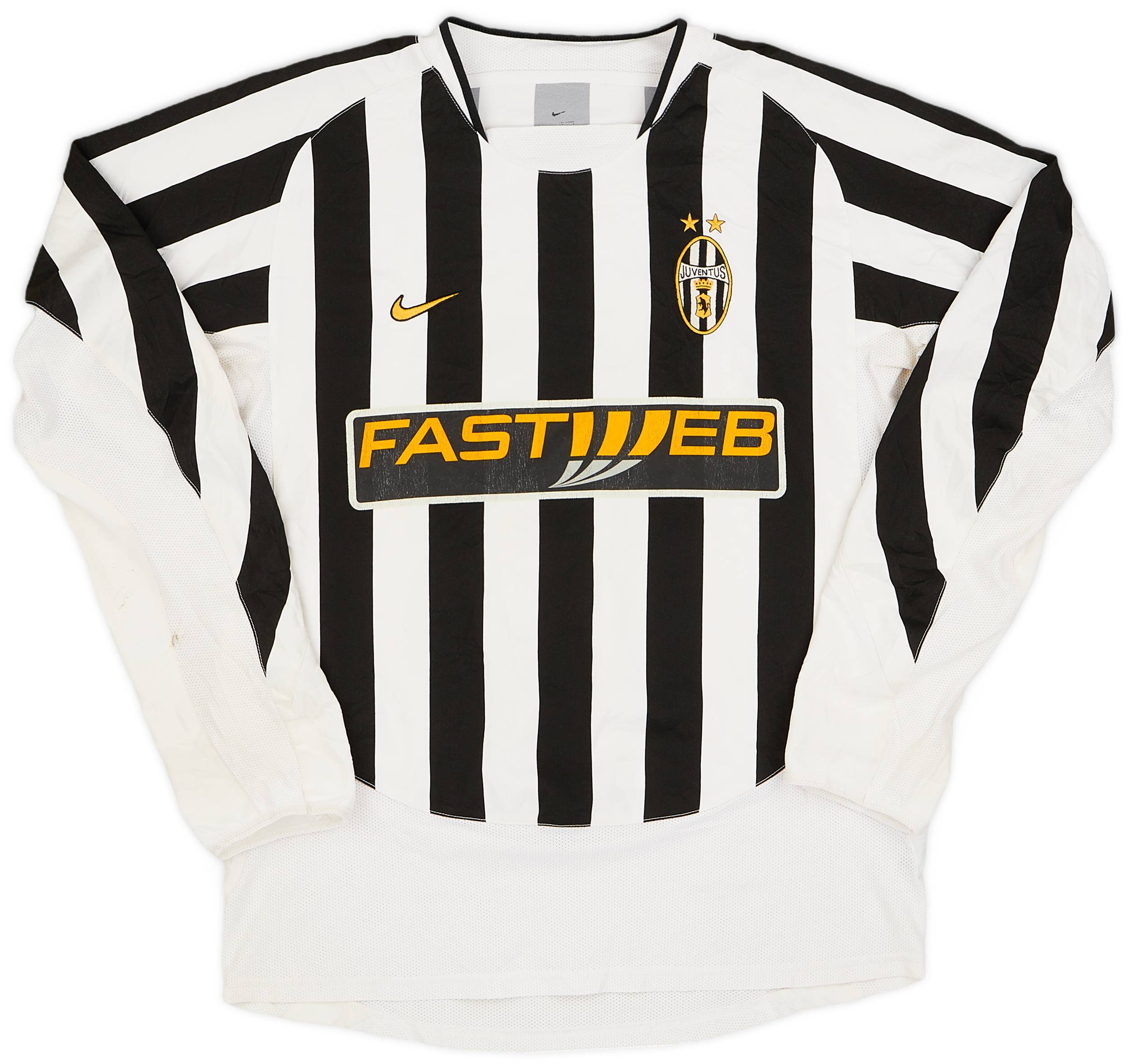 ユベントス DEL PIERO 10 長袖シャツ 2003-04 Juventus Home L/S Shirt Del Piero #10 - 7/10 - (S)