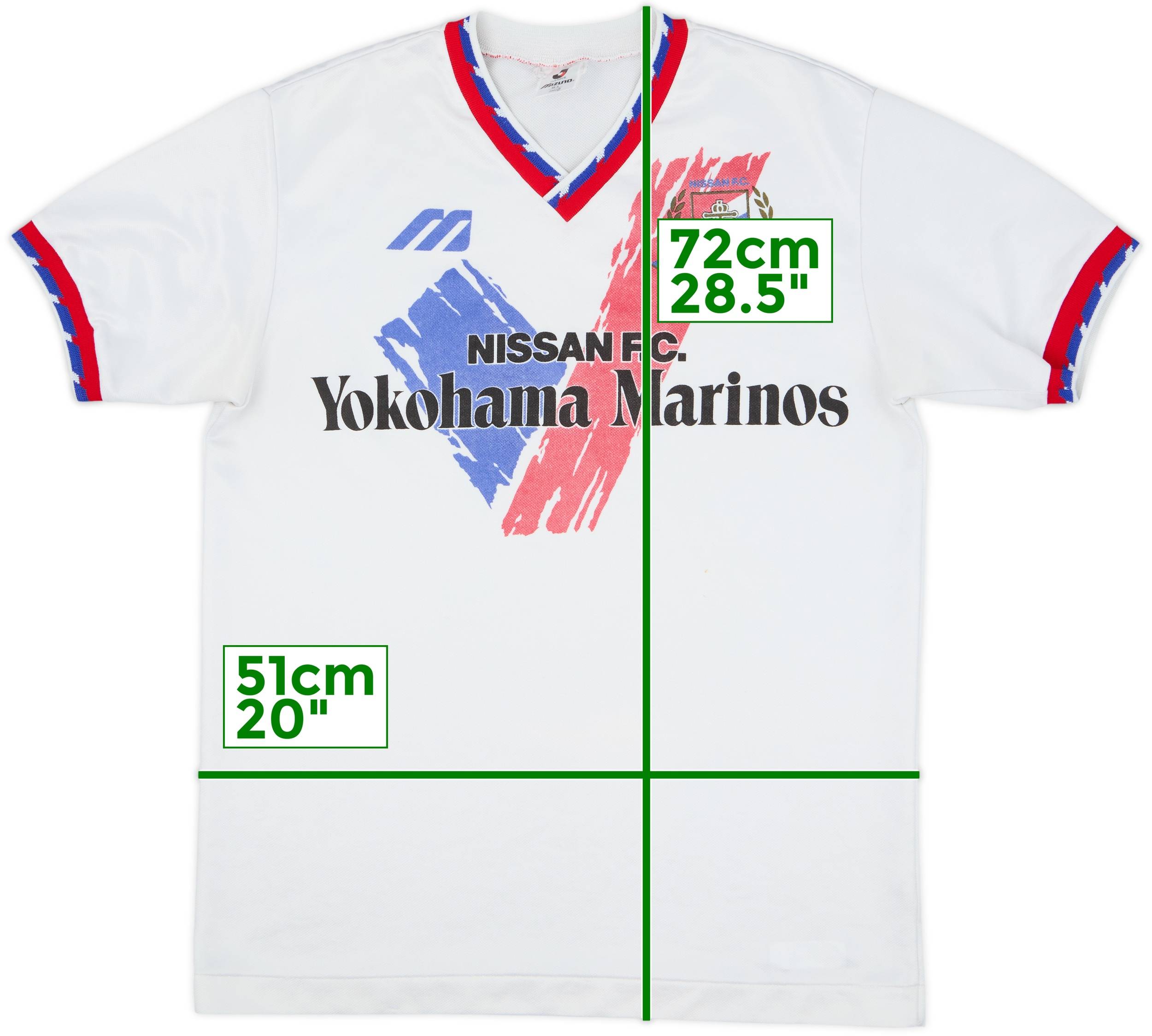1993-94 Yokohama Marinos Mizuno Training Shirt - 8/10 - (L)