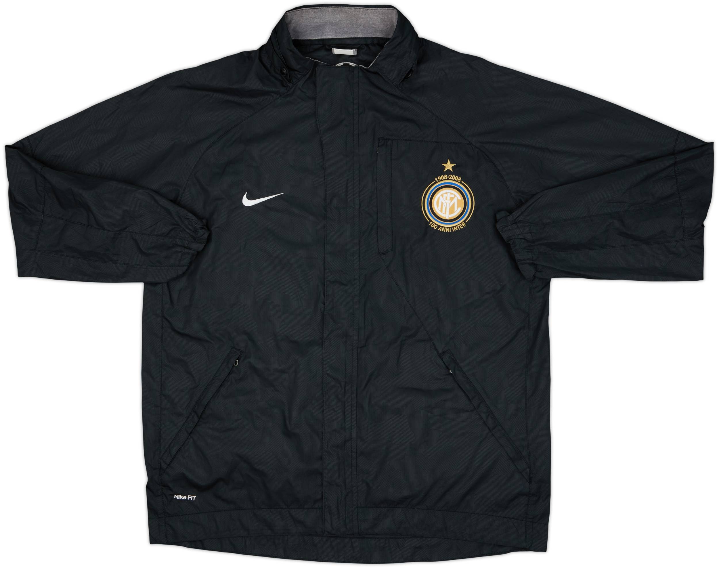 2008-09 Inter Milan Nike Hooded Rain Jacket - 10/10 - (M)